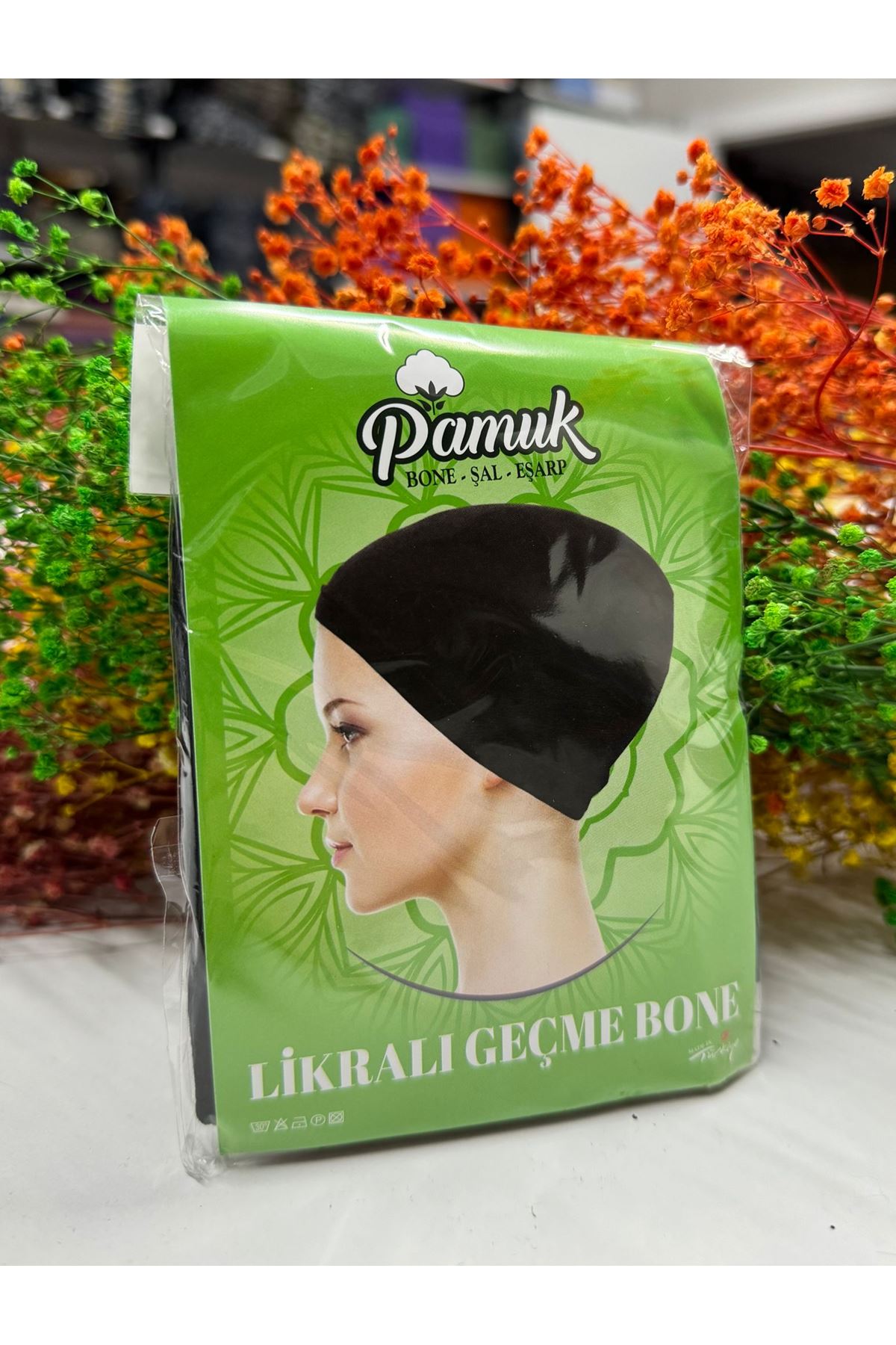 Likralı Geçme Bone Siyah 