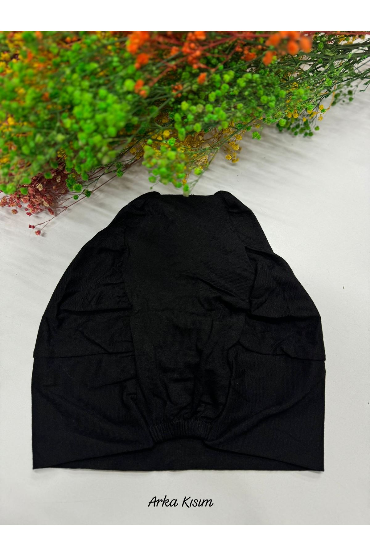 Likralı Geçme Bone Siyah 