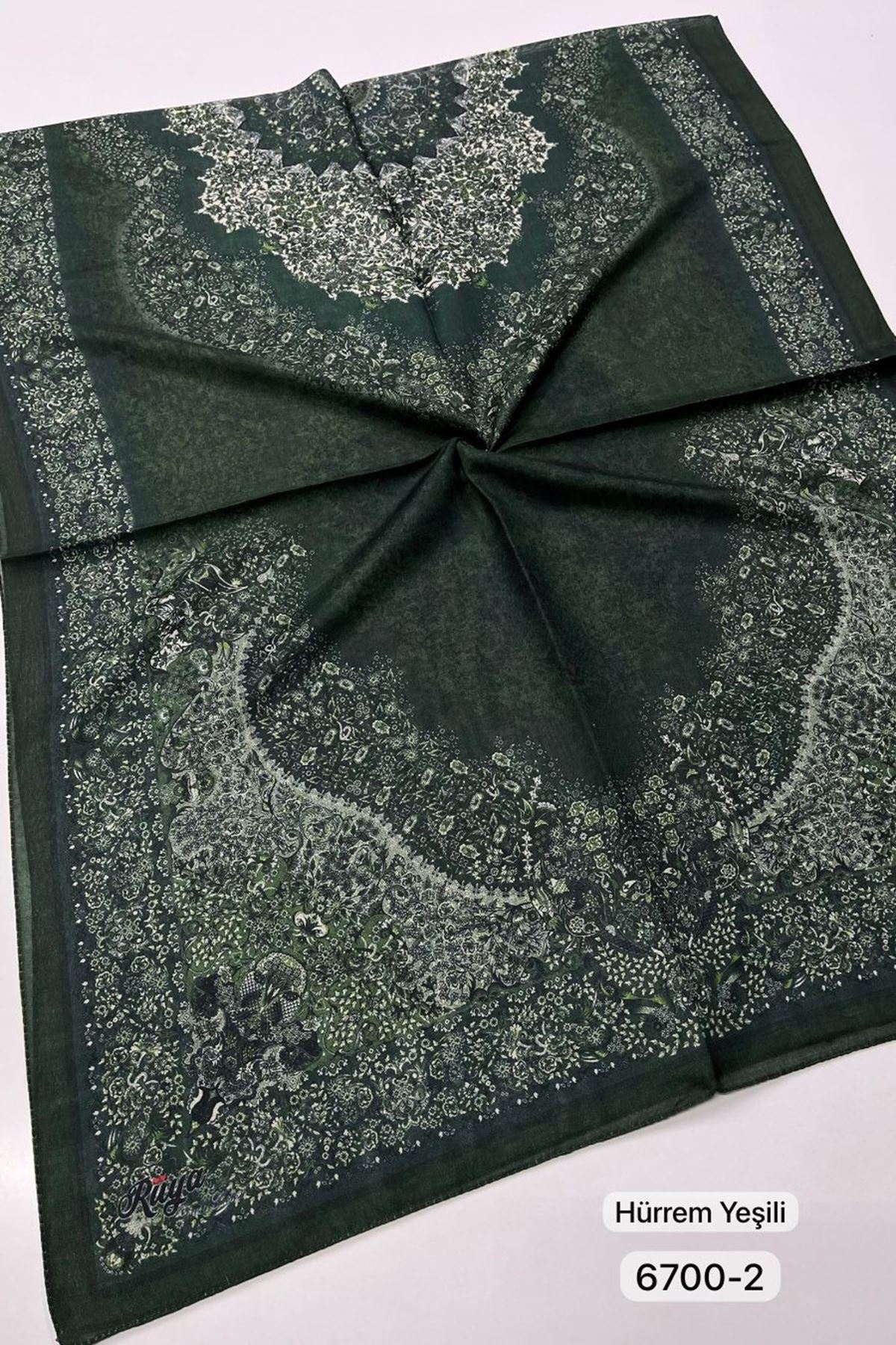 Rüya Organik Şal Kod:6700-2 (Hürrem Yeşili)