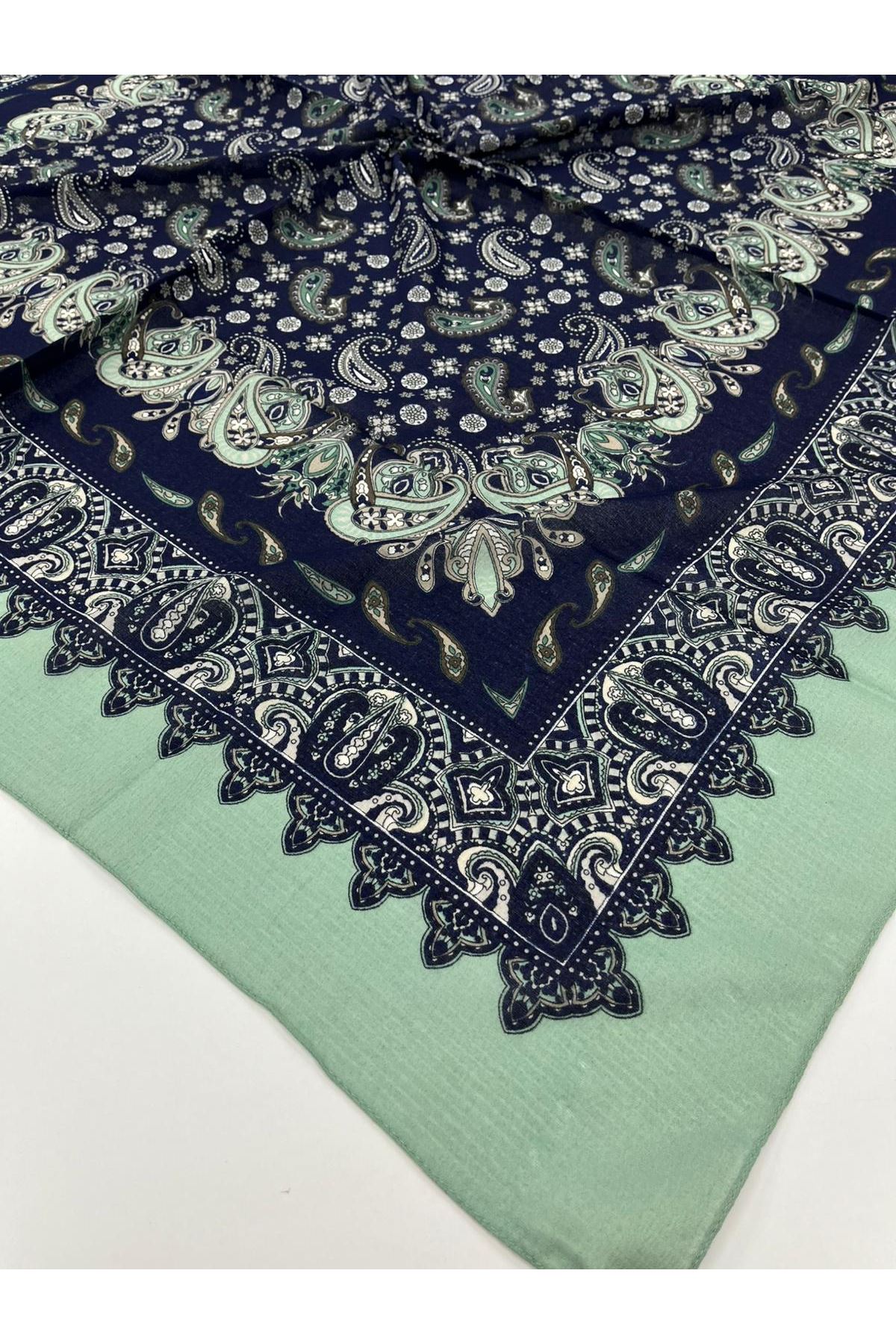 Çini Etnik Desen Naturel Eşarp