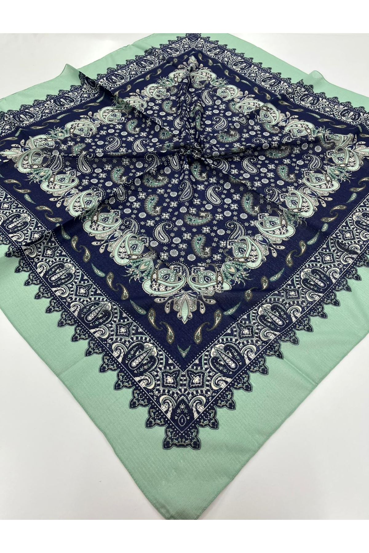 Çini Etnik Desen Naturel Eşarp