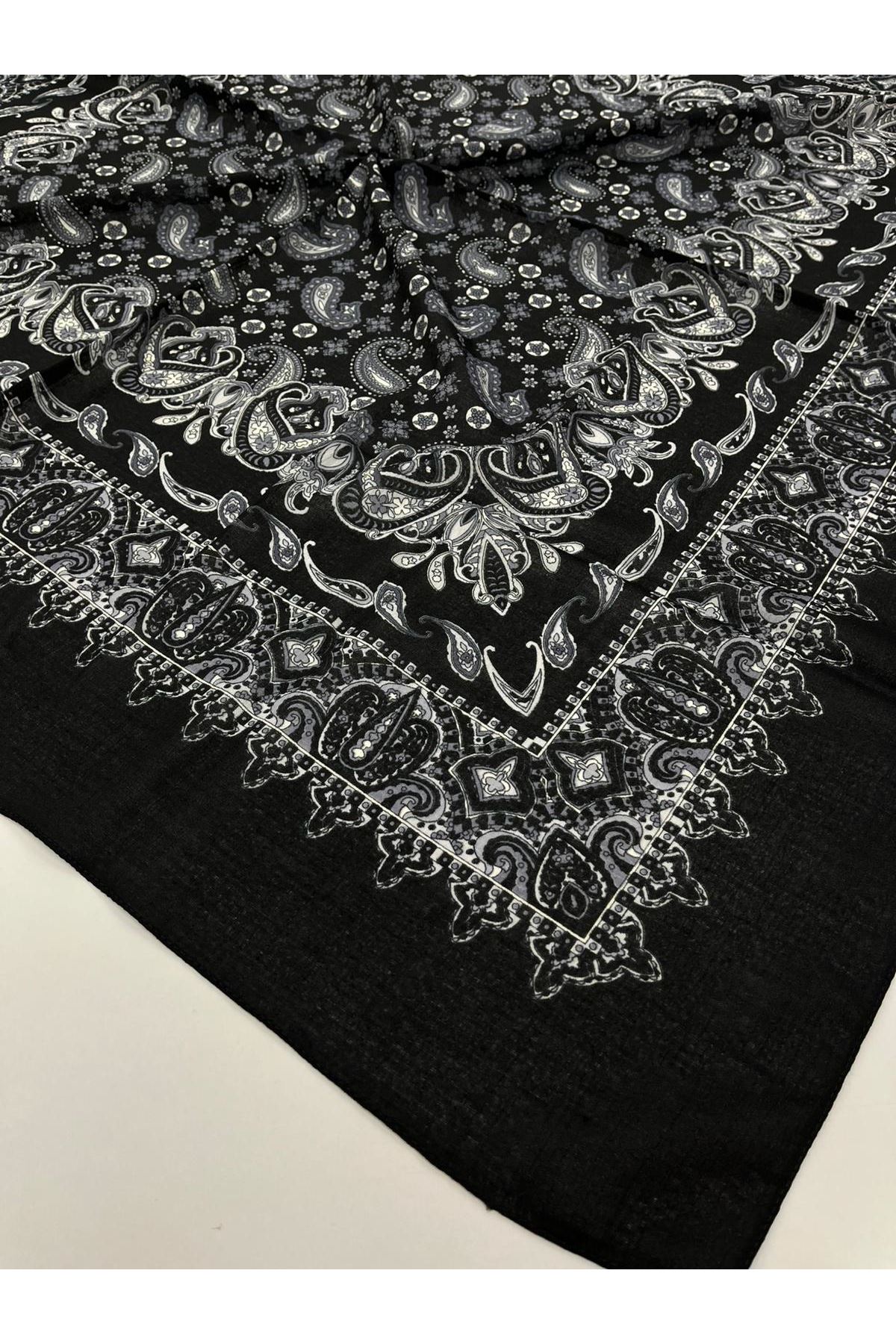 Çini Etnik Desen Naturel Eşarp 