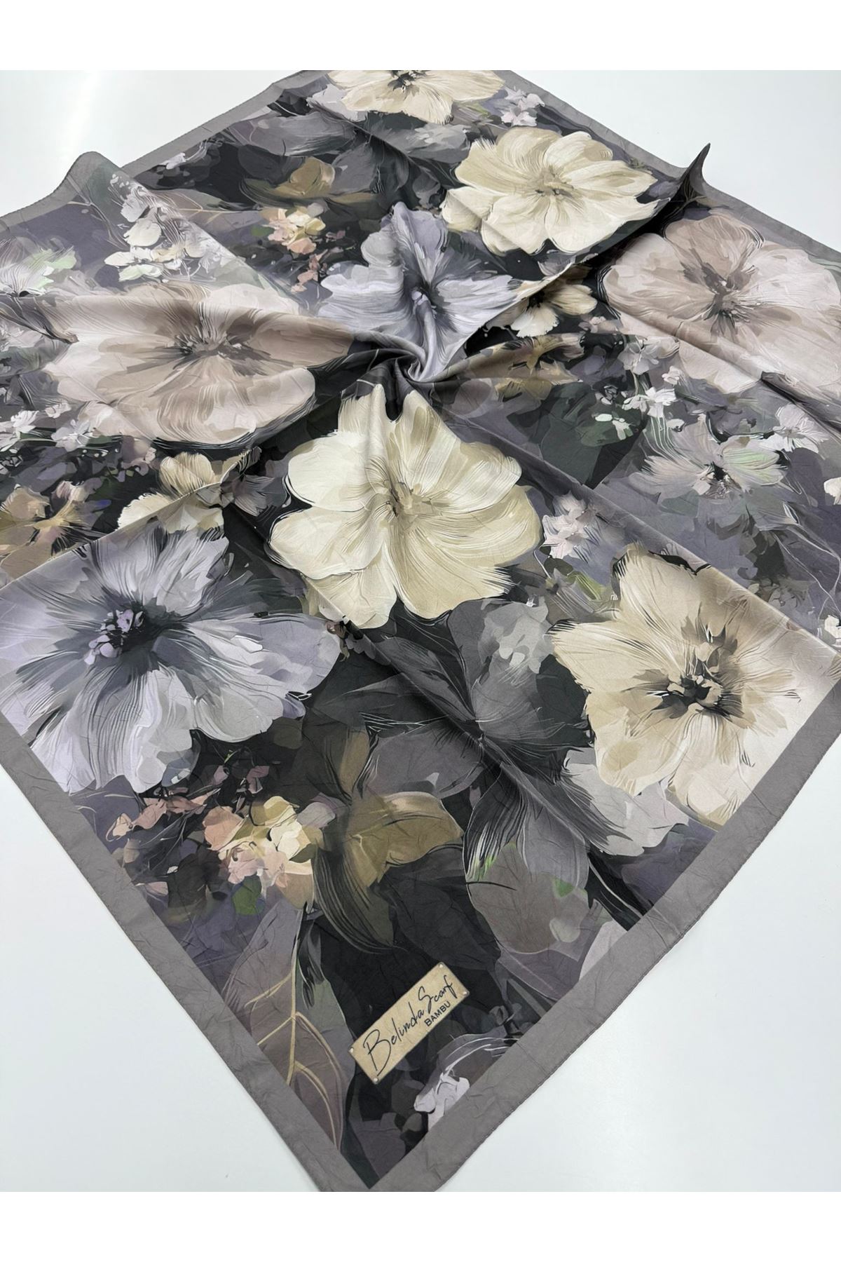 Çiçek Desen Kraş Eşarp