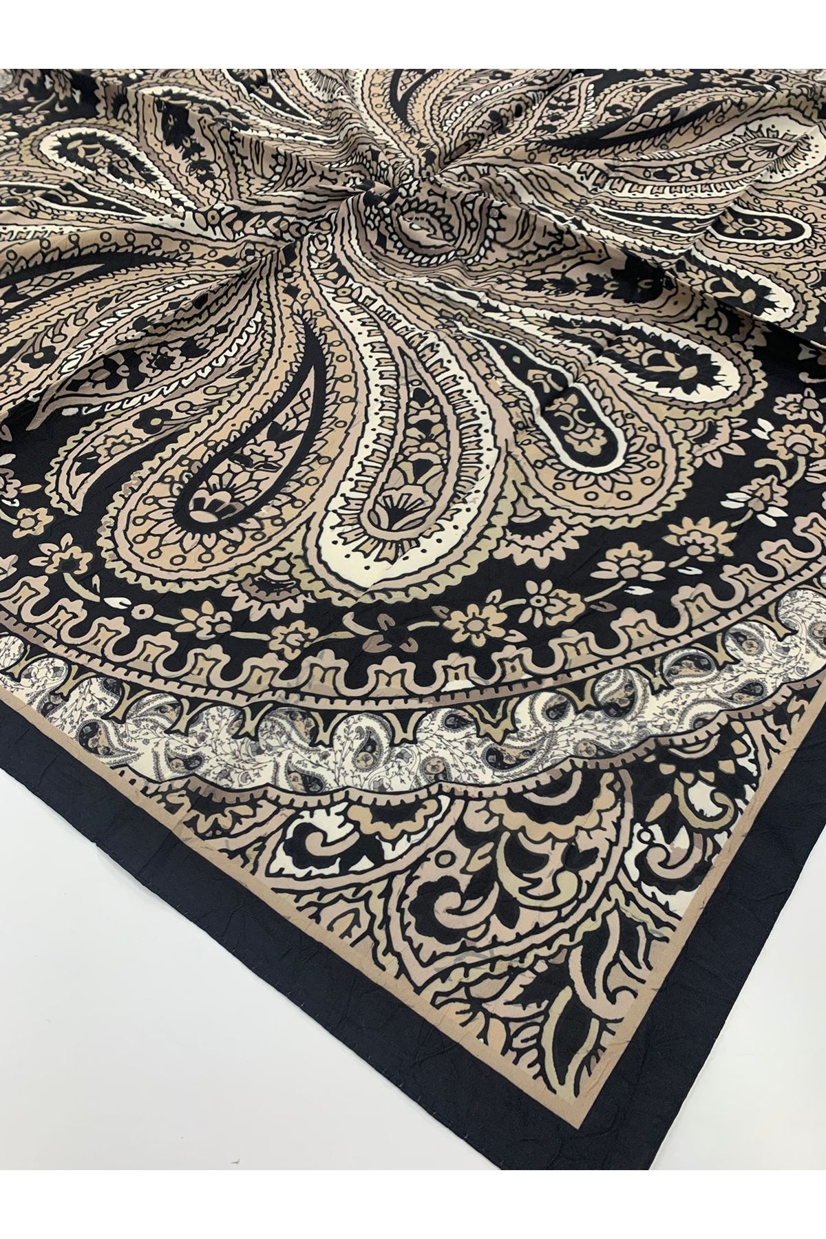 Etnik Desen Bambu Kraş Eşarp  