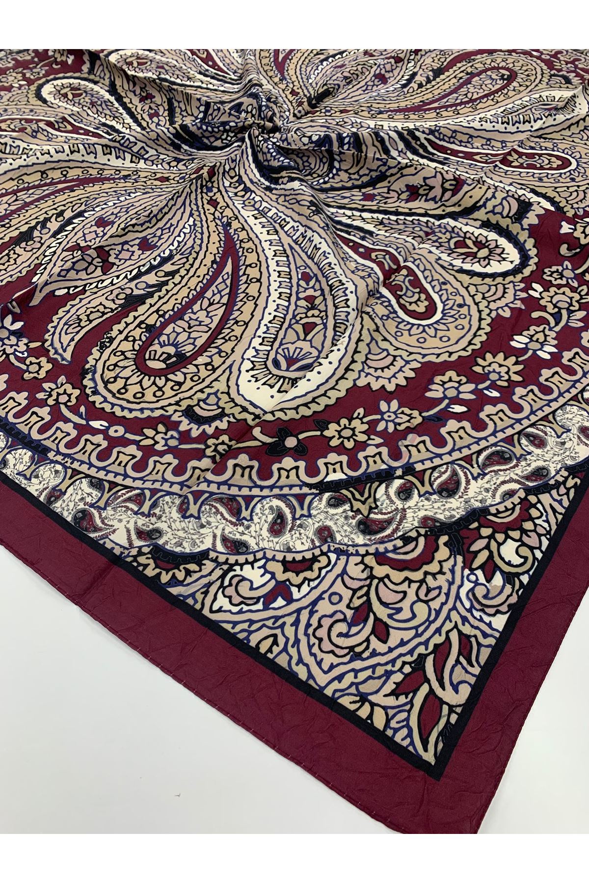 Etnik Desen Bambu Kraş Eşarp   