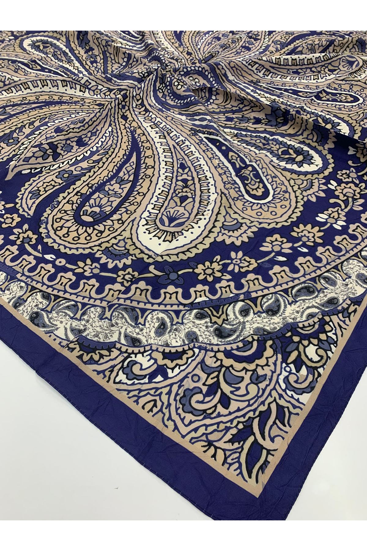 Etnik Desen Bambu Kraş Eşarp 