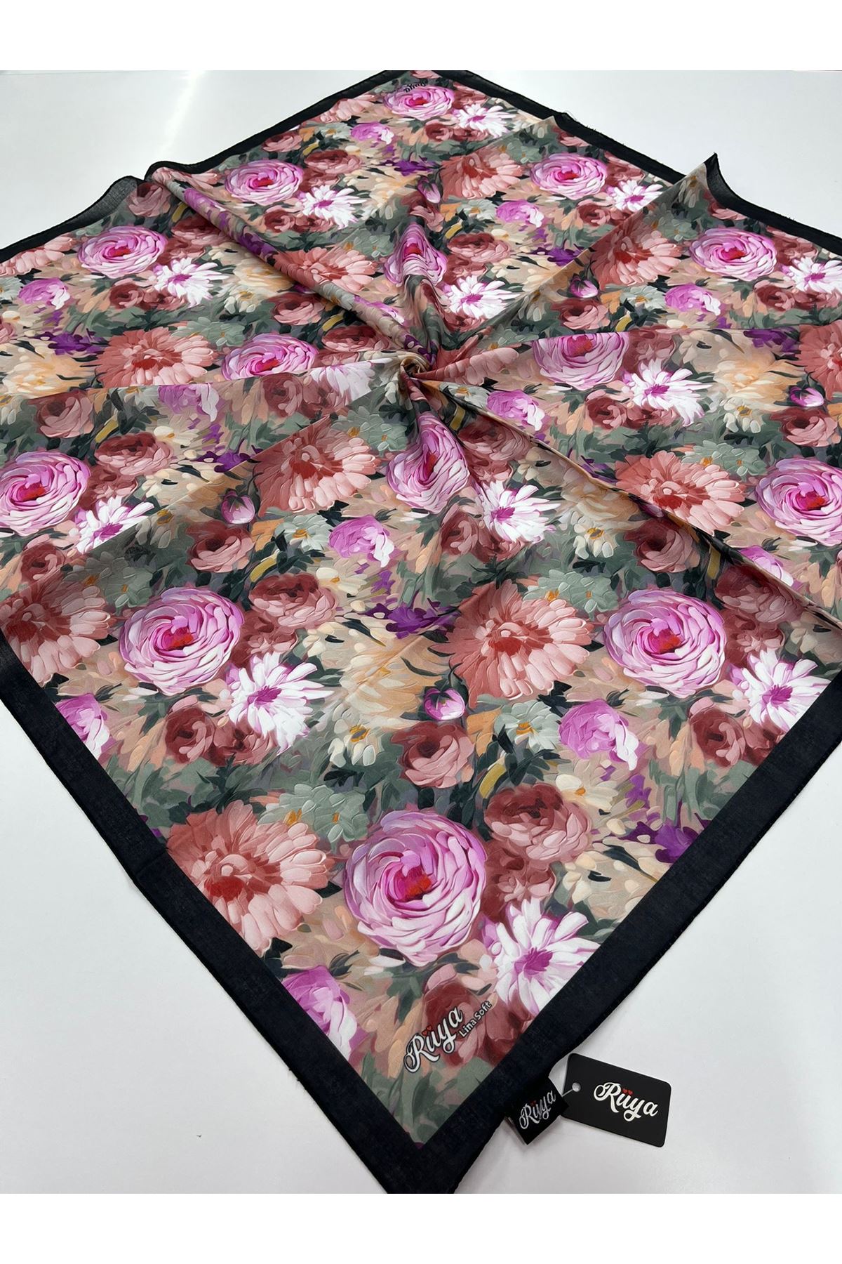 Rüya Lina Şakayık Desen Soft Eşarp  