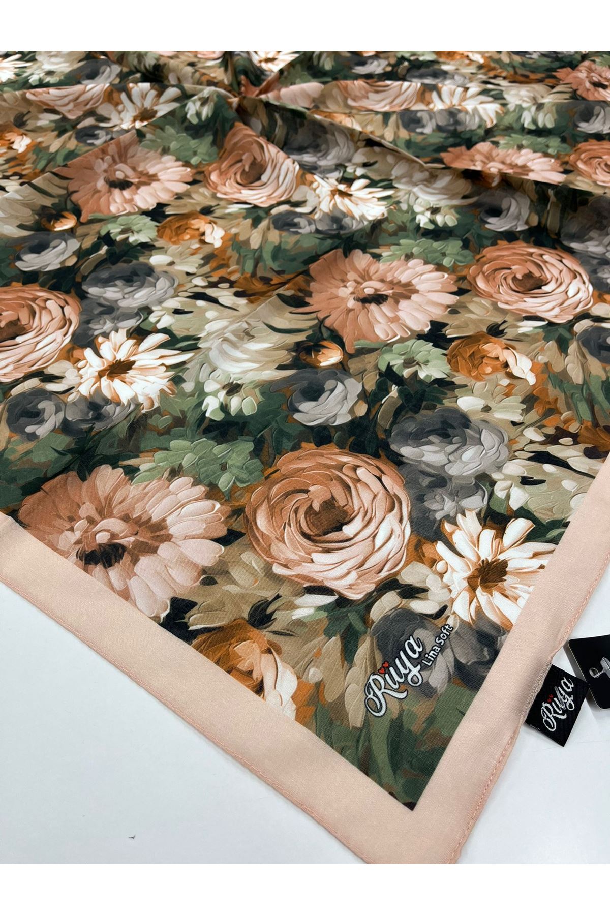 Rüya Lina Şakayık Desen Soft Eşarp