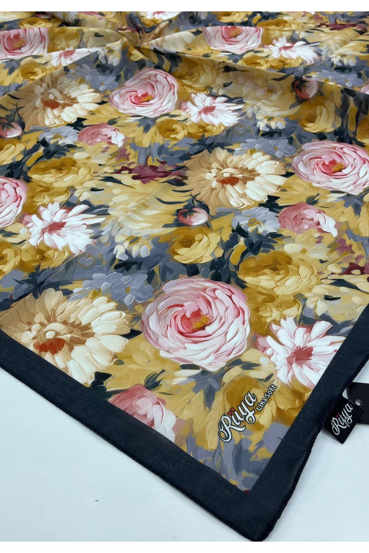 Rüya Lina Şakayık Desen Soft Eşarp