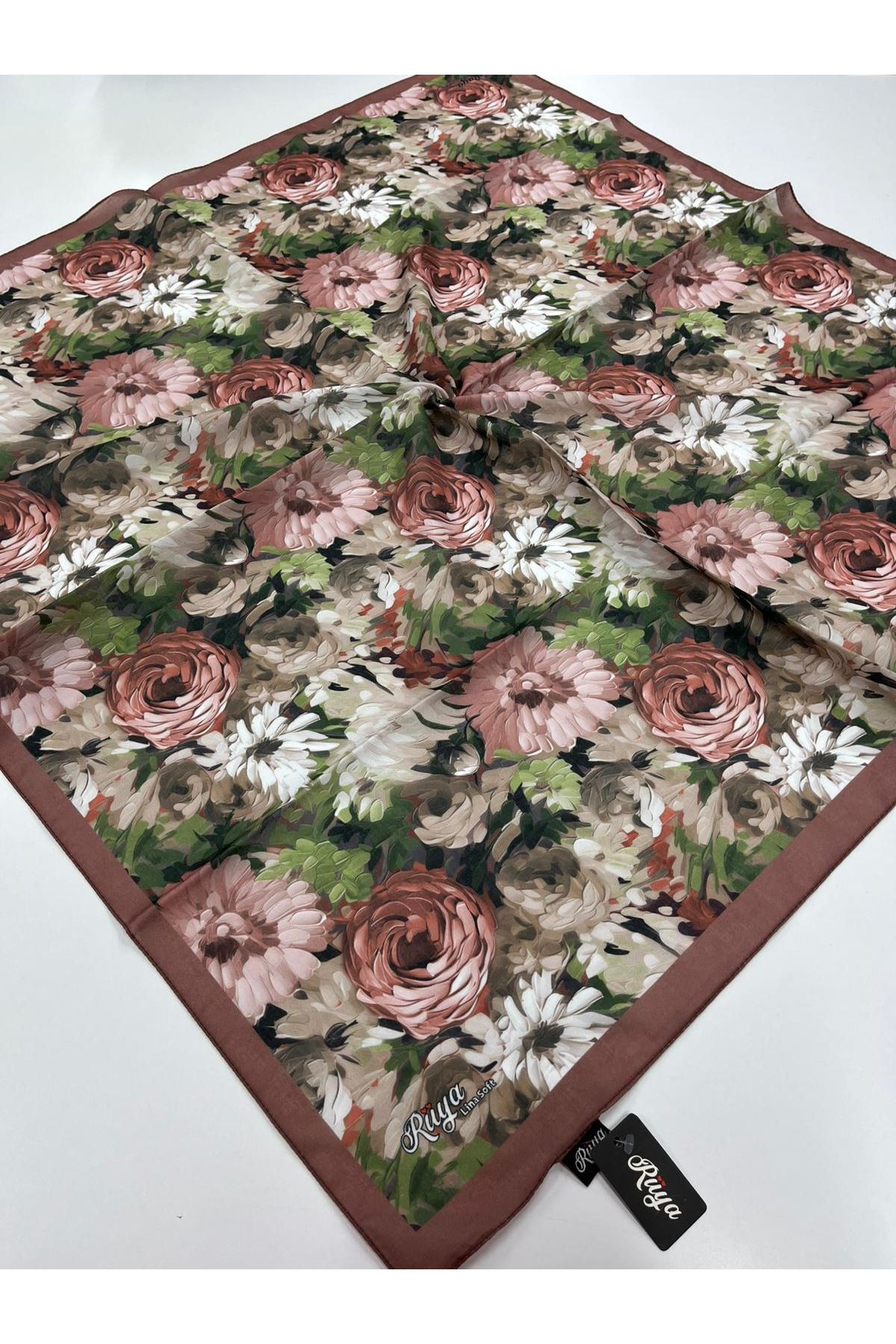 Rüya Lina Şakayık Desen Soft Eşarp  