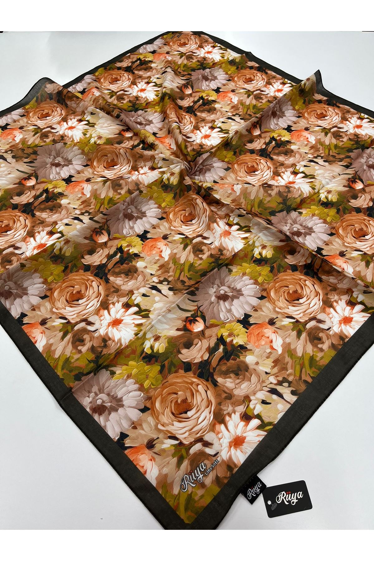 Rüya Lina Şakayık Desen Soft Eşarp   