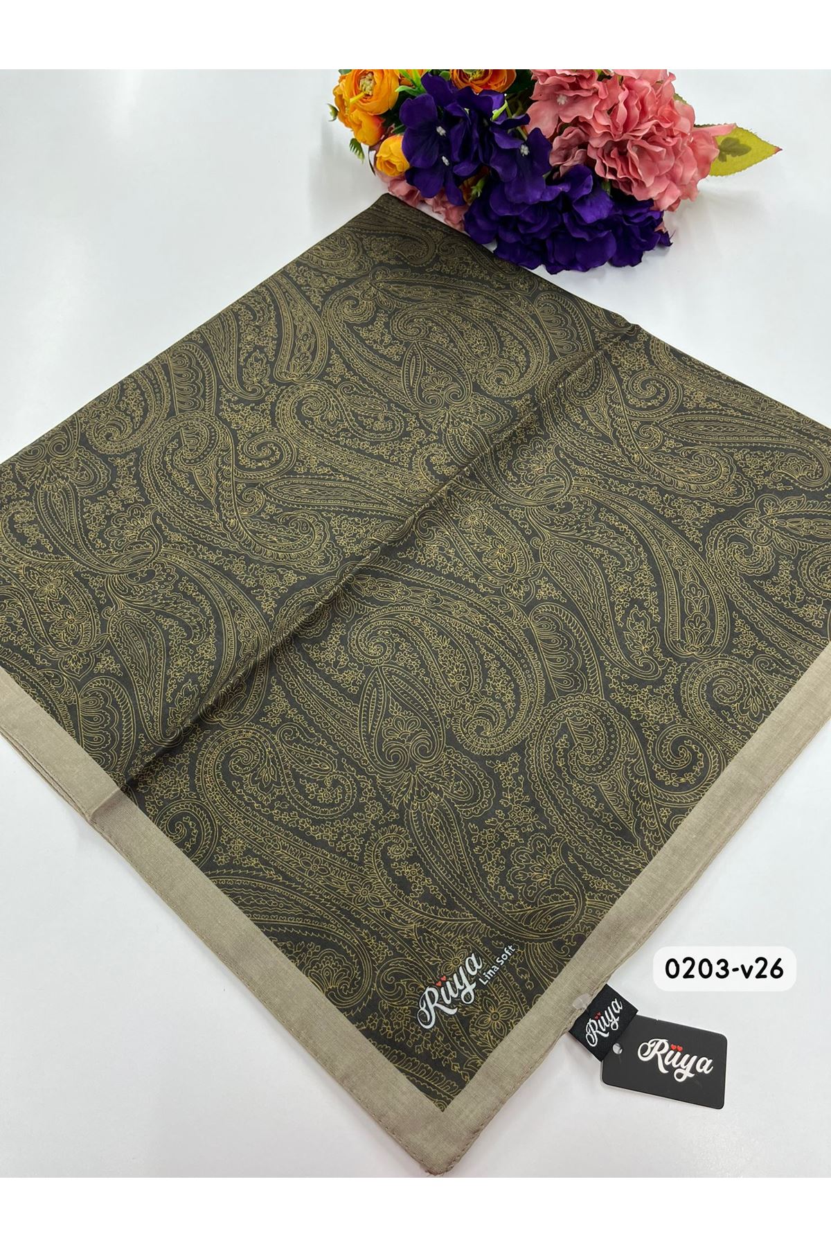 Rüya Lina Etnik Desen Soft Eşarp Kod:v26