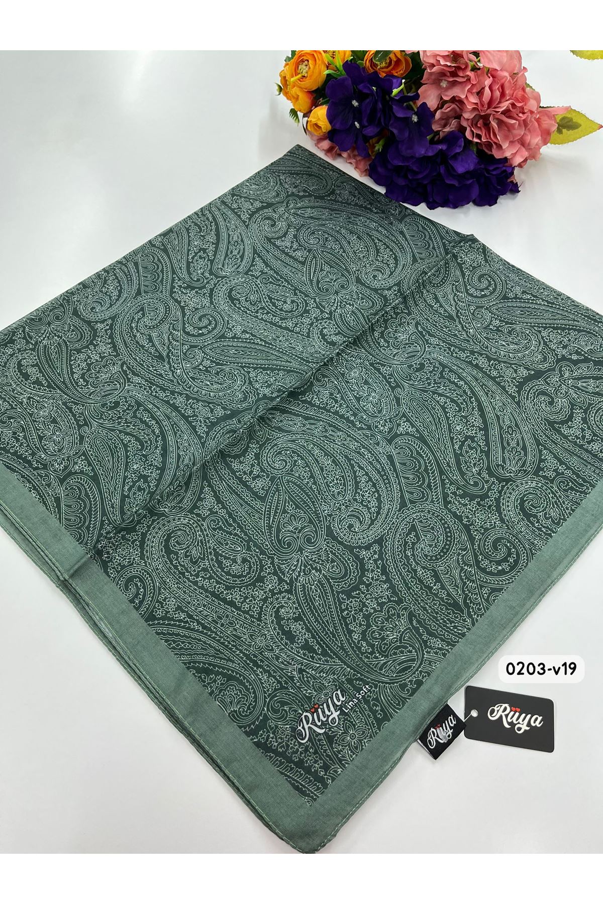 Rüya Lina Etnik Desen Soft Eşarp Kod: 0203 - V19 