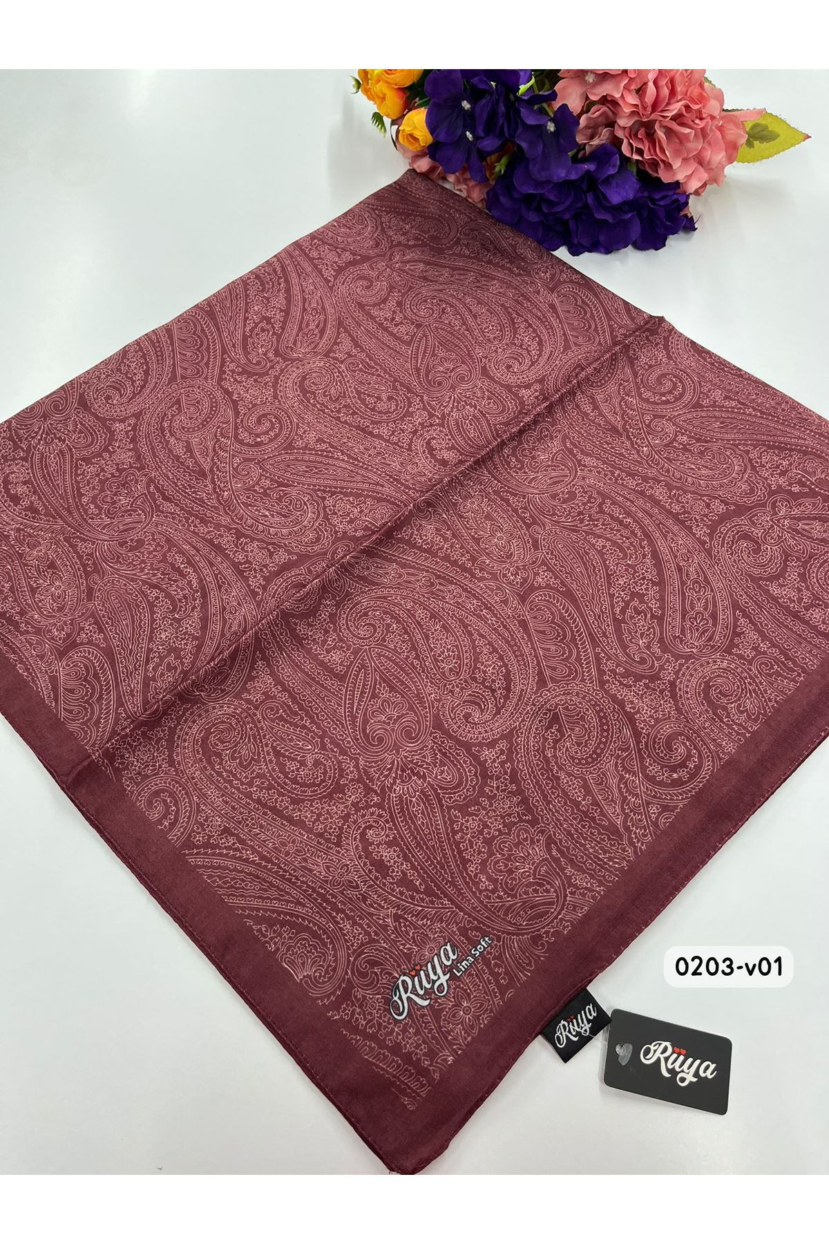 Rüya Lina Etnik Desen Soft Eşarp Kod:v01 