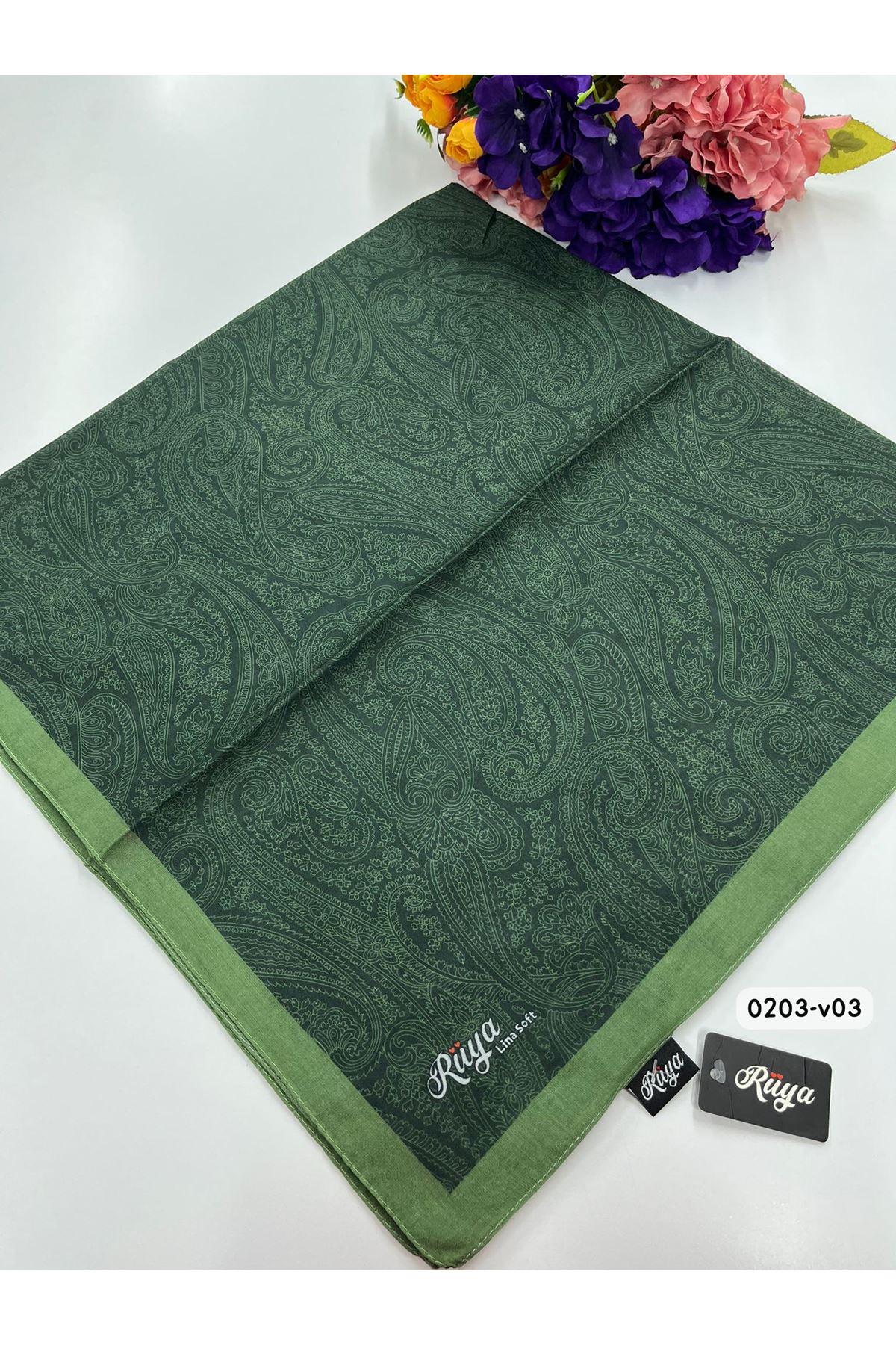 Rüya Lina Etnik Desen Soft Eşarp Kod: 0203 - V03  