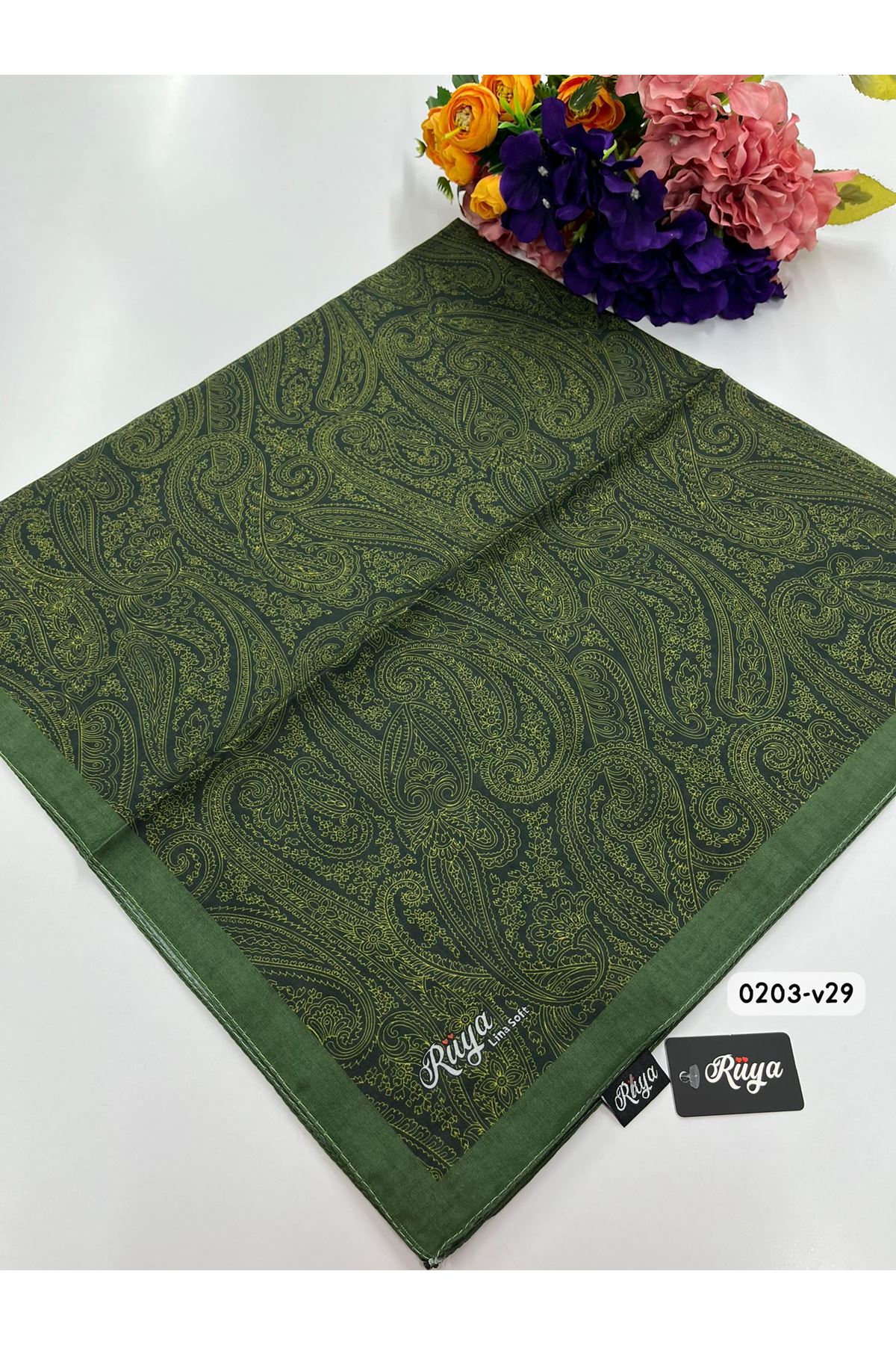 Rüya Lina Etnik Desen Soft Eşarp Kod: 0203  - V29 