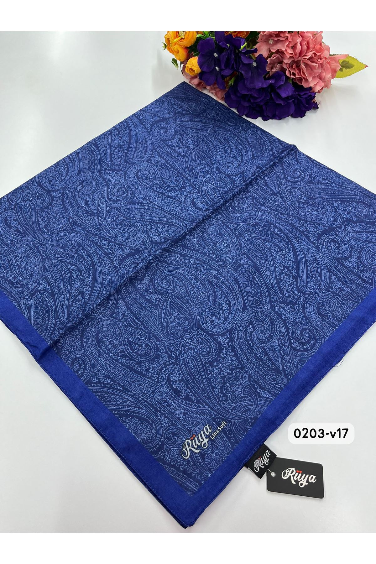 Rüya Lina Etnik Desen Soft Eşarp Kod: 0203  - V17  