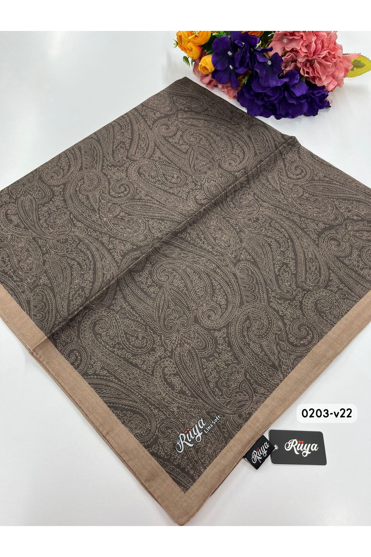 Rüya Lina Etnik Desen Soft Eşarp Kod: 0203 - V22