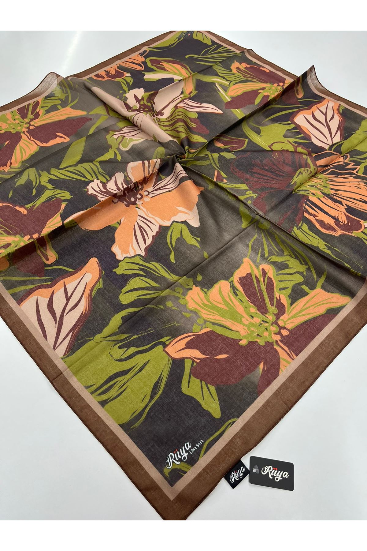 Rüya Lina Nergis Desen Soft Eşarp   