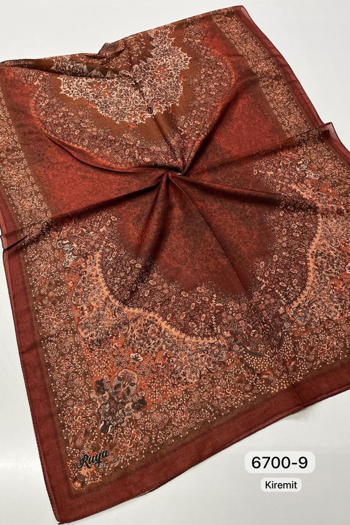 Rüya Organik Şal Kod:6700-9 (Kiremit)