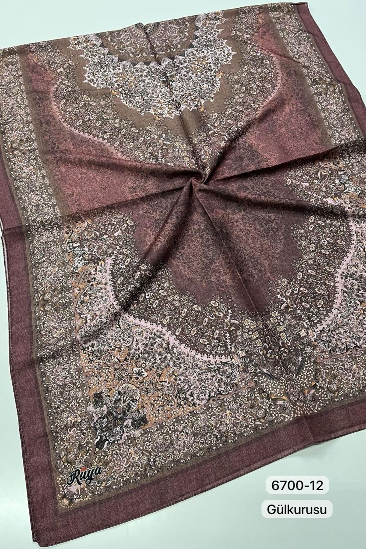 Rüya Organik Şal Kod:6700-12 (Gülkurusu) 