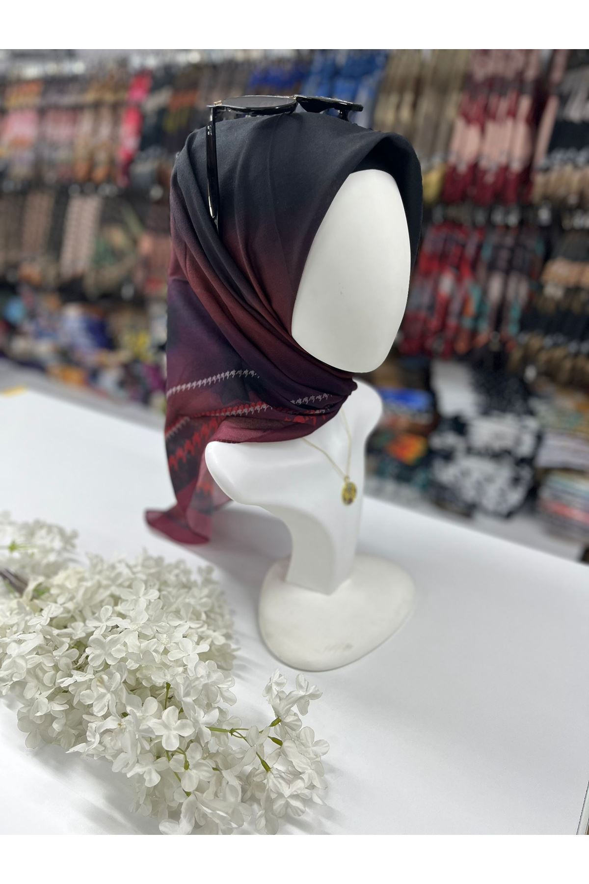 Rüya Lina Kazayağı Desen Soft Eşarp 