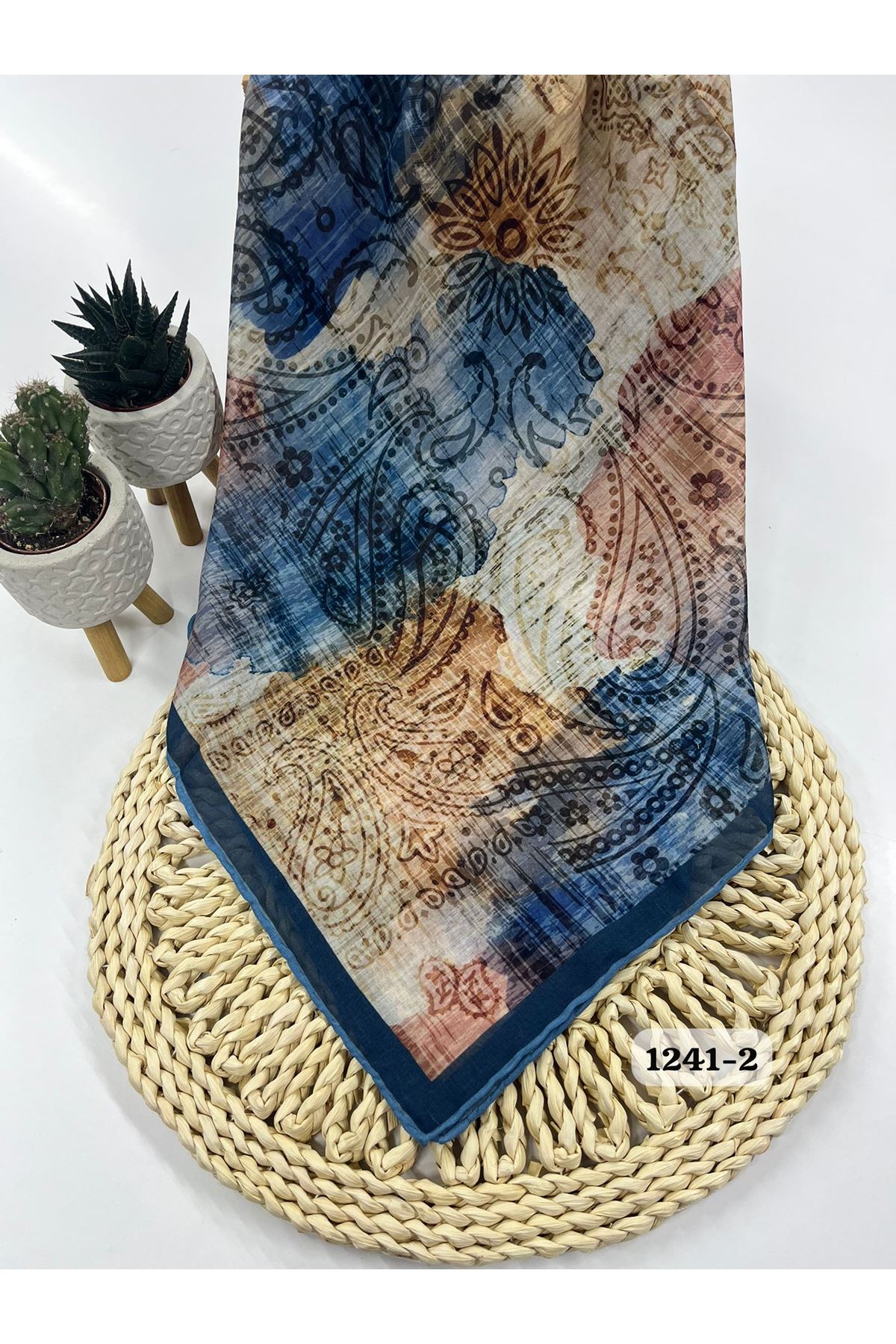 Etnik Desen Soft Eşarp Kod:1241-2