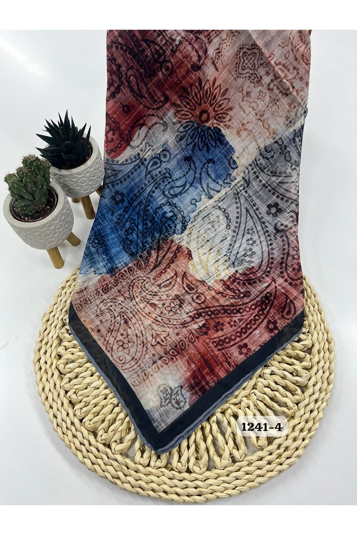 Etnik Desen Soft Eşarp Kod:1241-4