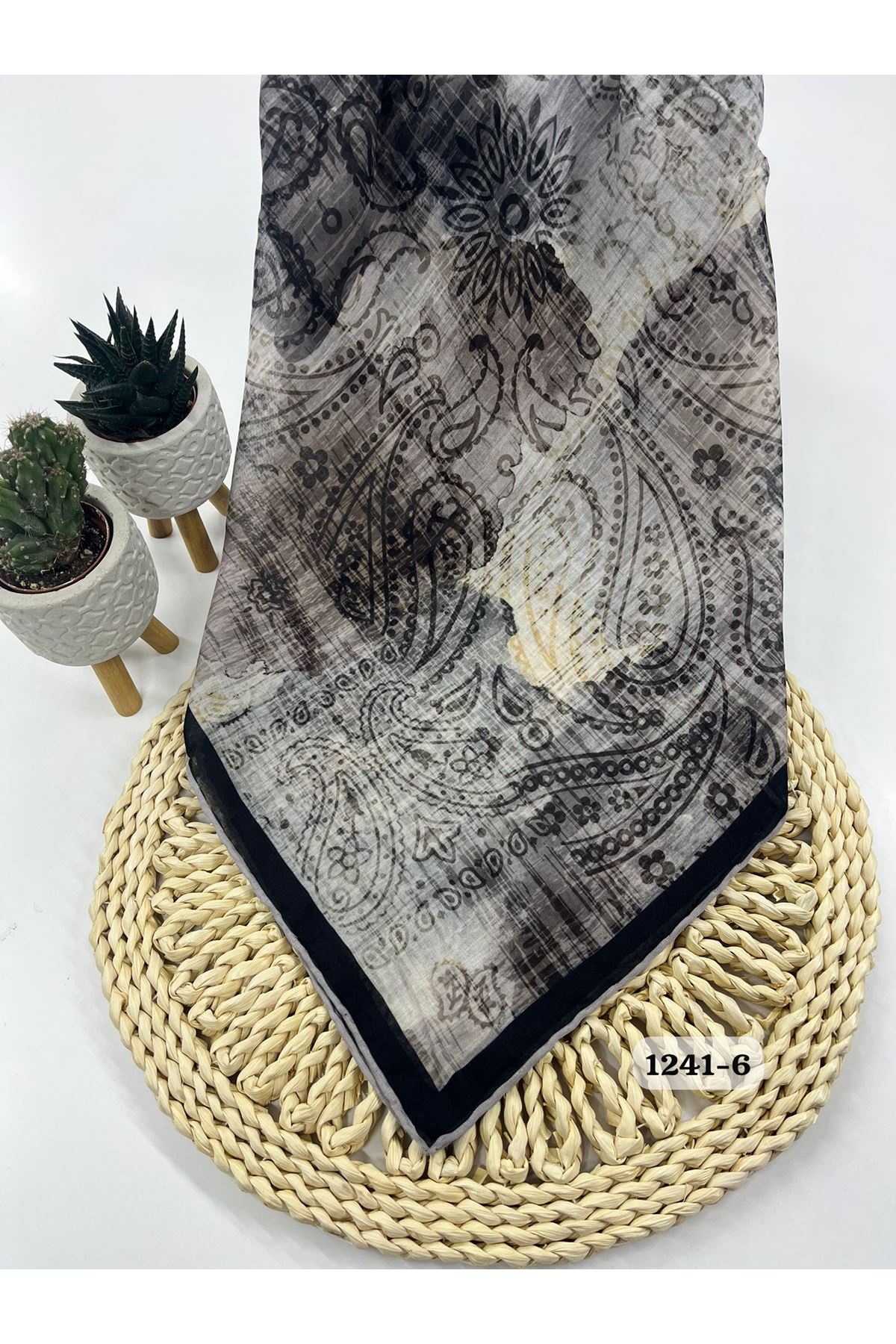 Etnik Desen Soft Eşarp Kod:1241-6