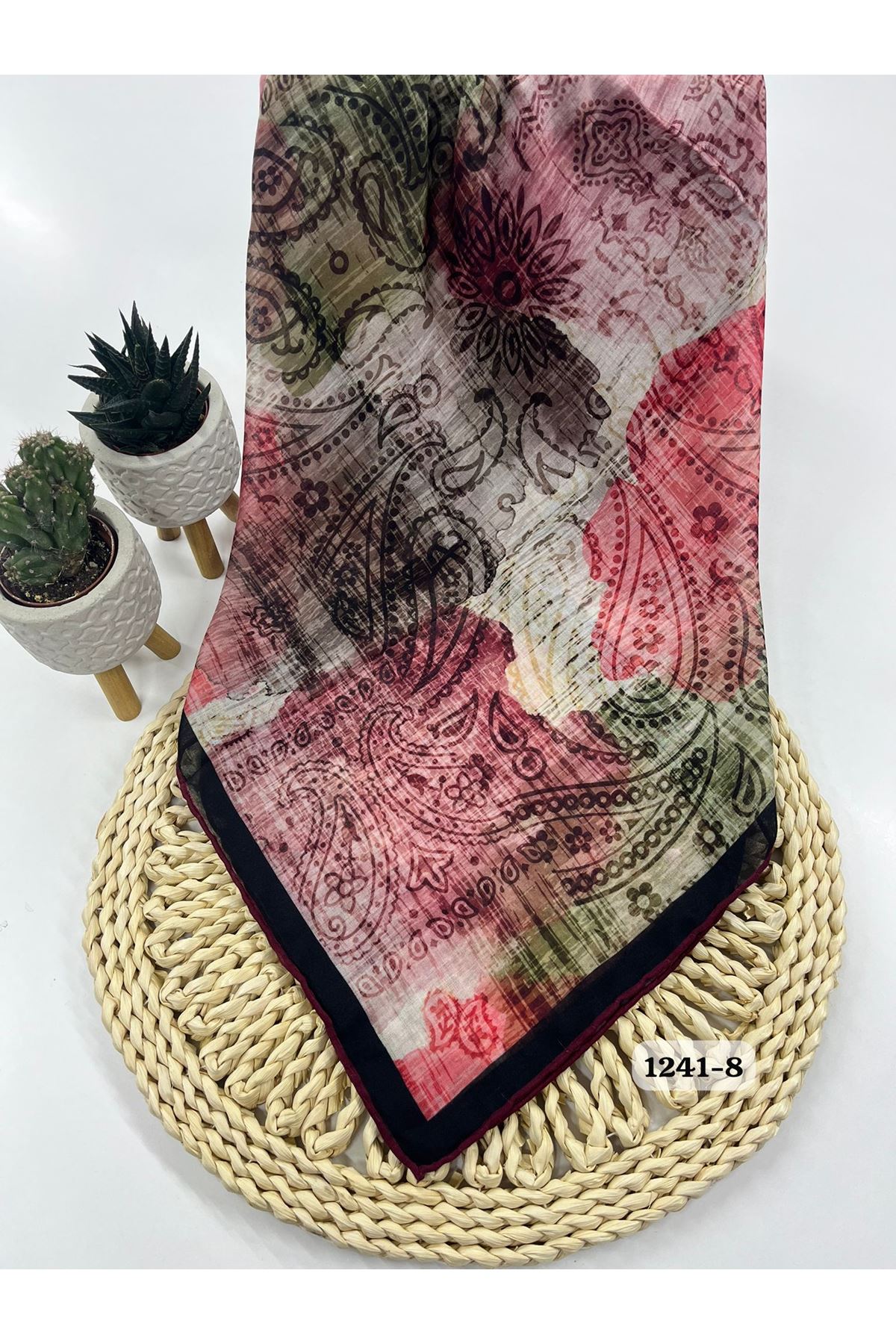 Etnik Desen Soft Eşarp Kod:1241-8