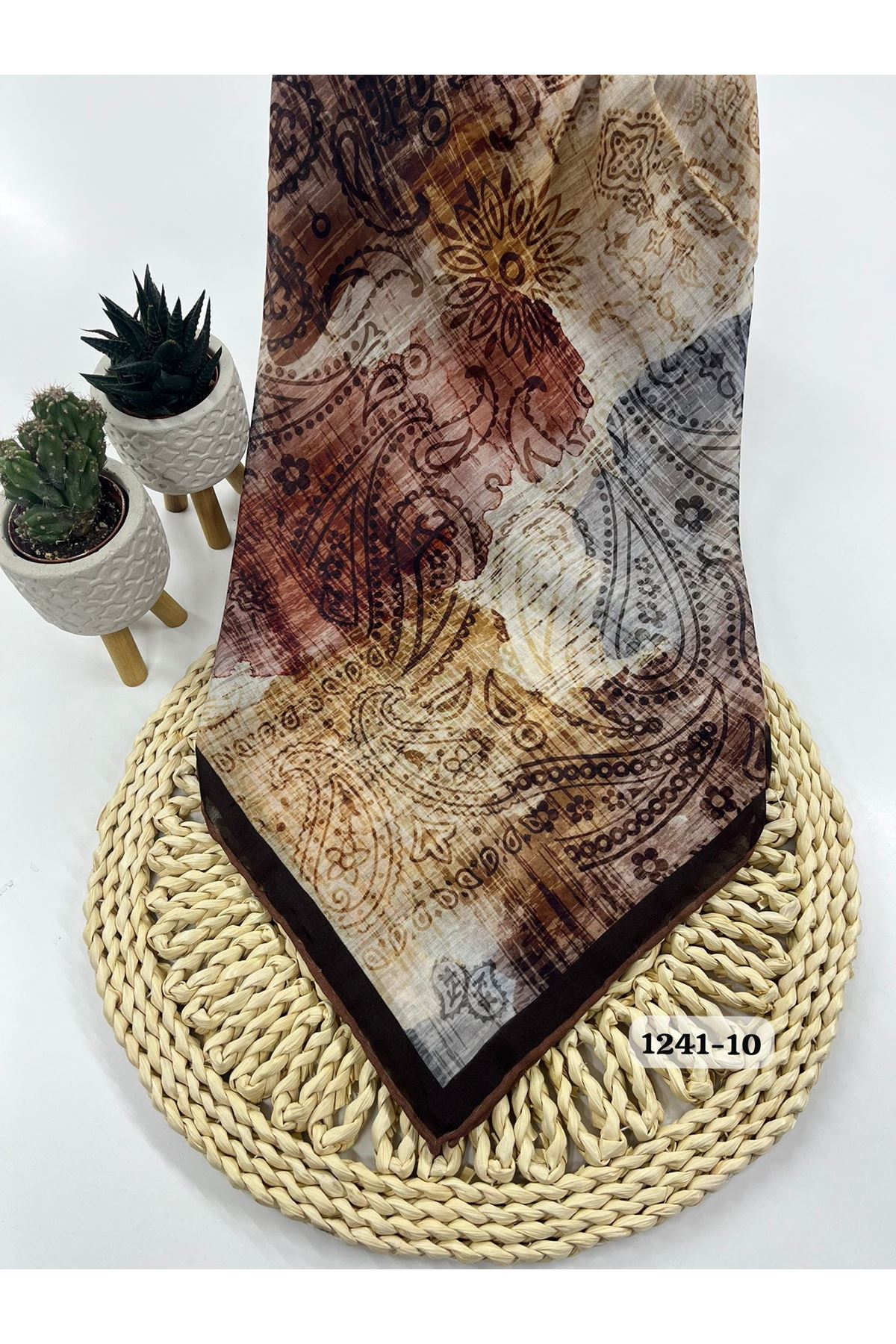 Etnik Desen Soft Eşarp Kod:1241-10