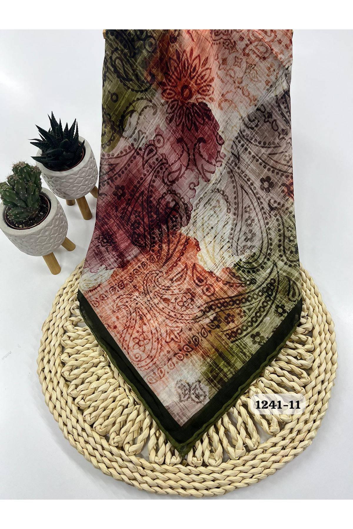 Etnik Desen Soft Eşarp Kod:1241-11