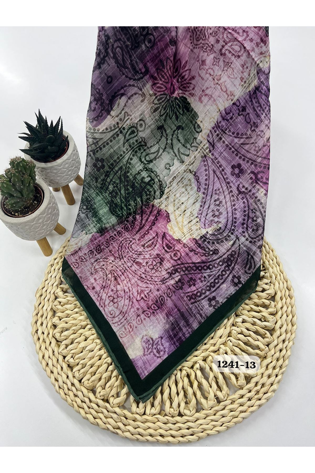 Etnik Desen Soft Eşarp Kod:1241-13