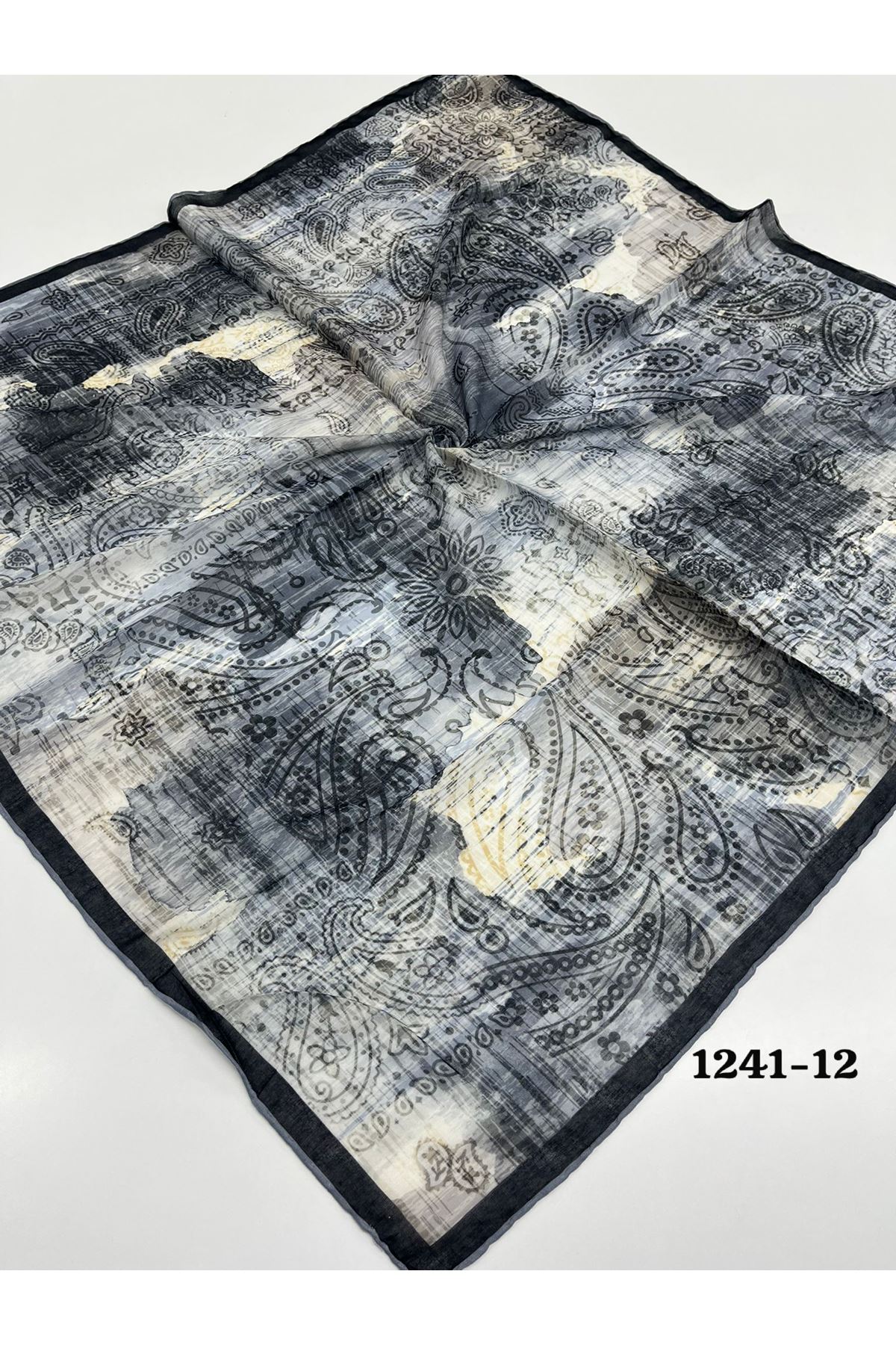 Etnik Desen Soft Eşarp Kod:1241-12