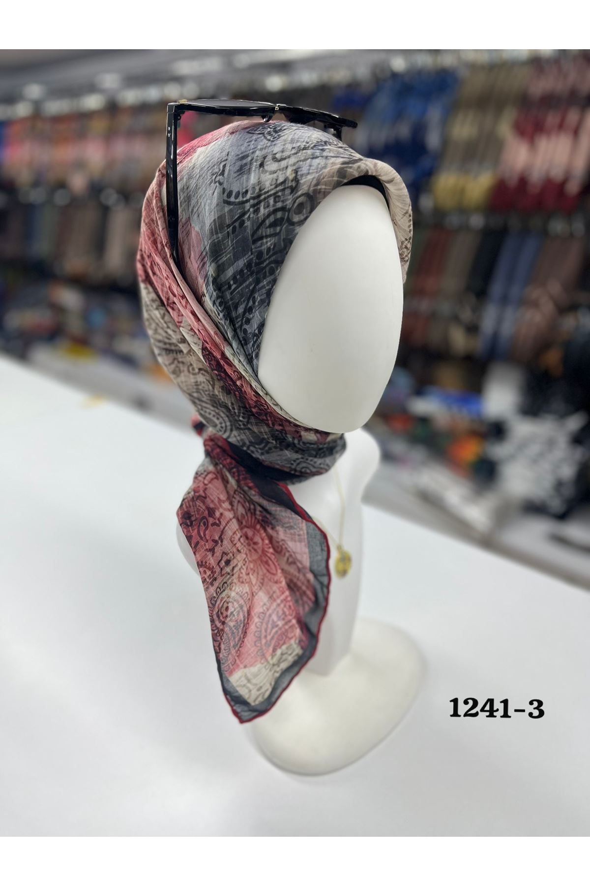 Etnik Desen Soft Eşarp Kod:1241-3