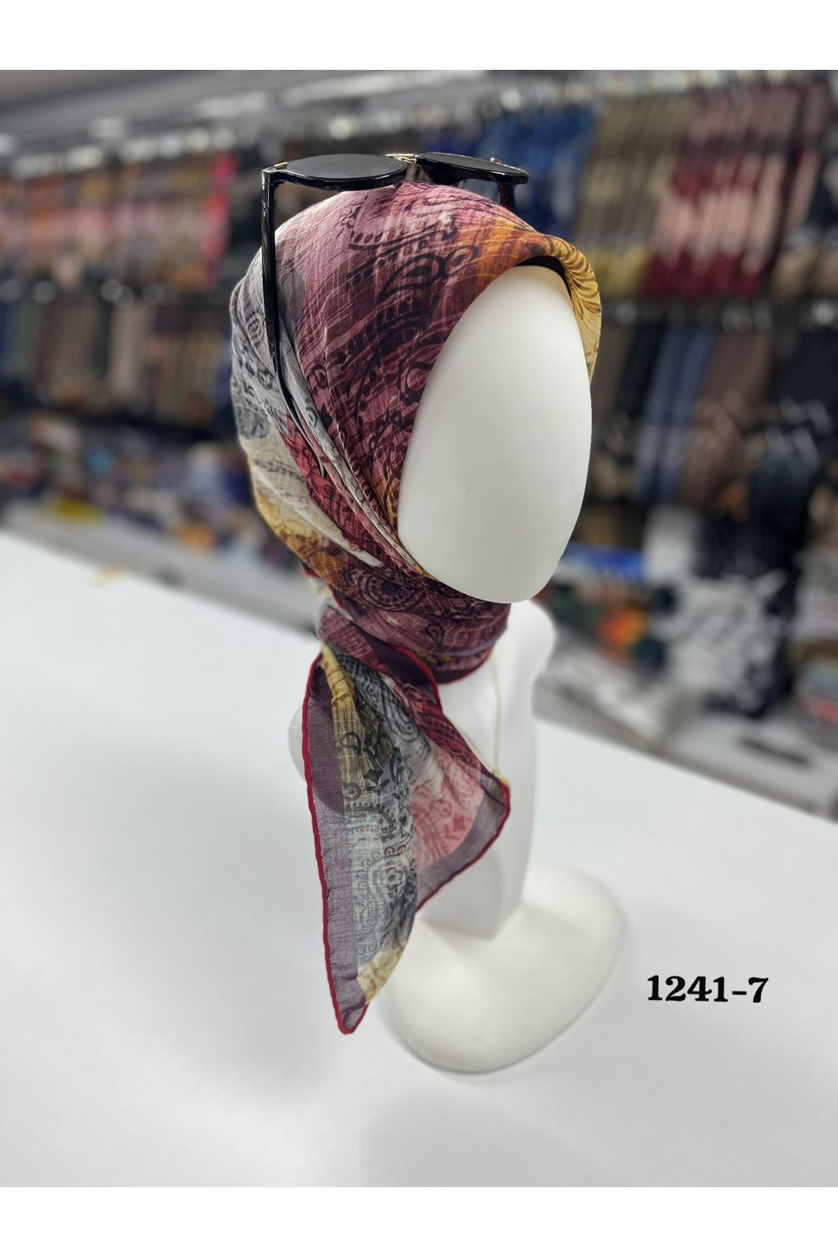 Etnik Desen Soft Eşarp Kod:1241-7