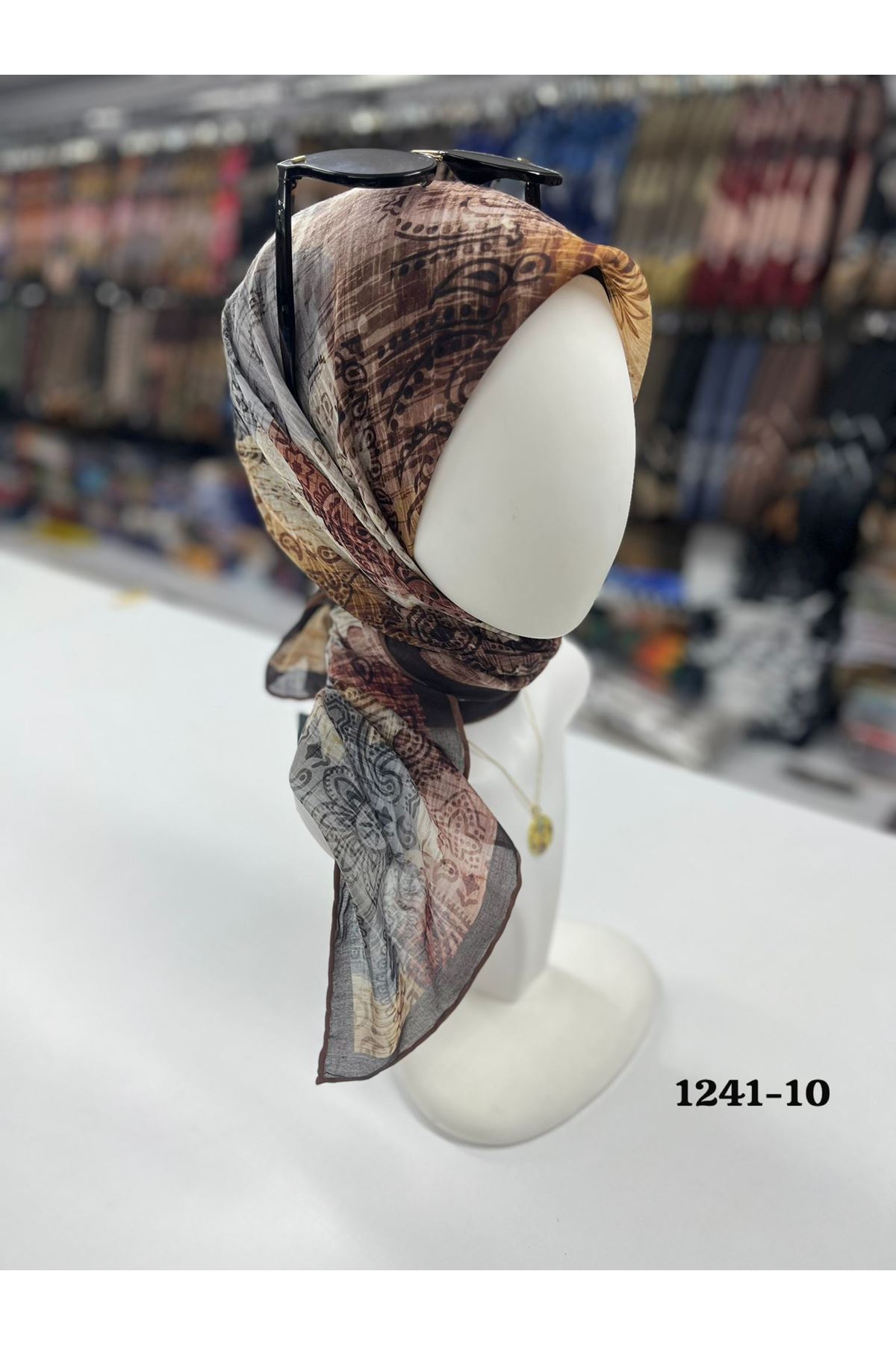 Etnik Desen Soft Eşarp Kod:1241-10