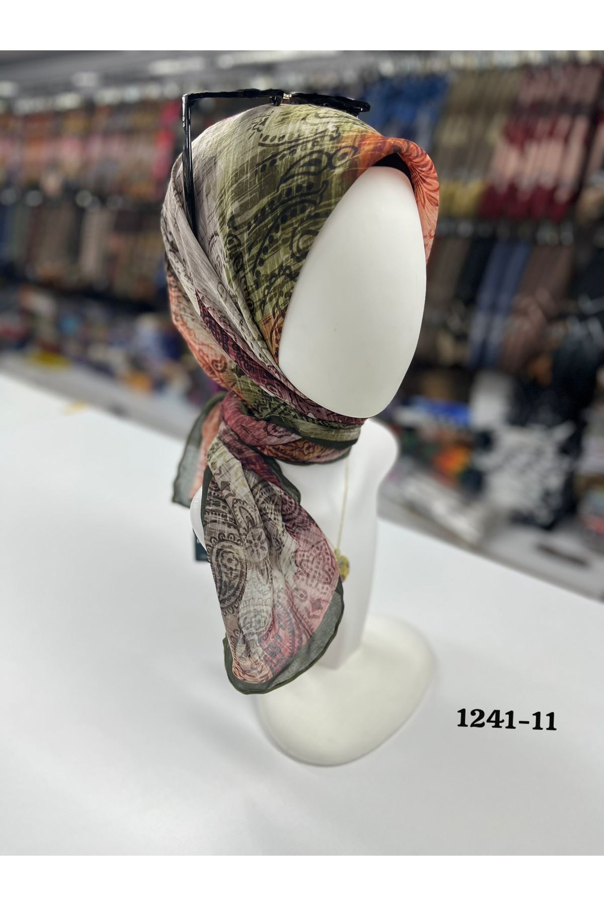 Etnik Desen Soft Eşarp Kod:1241-11