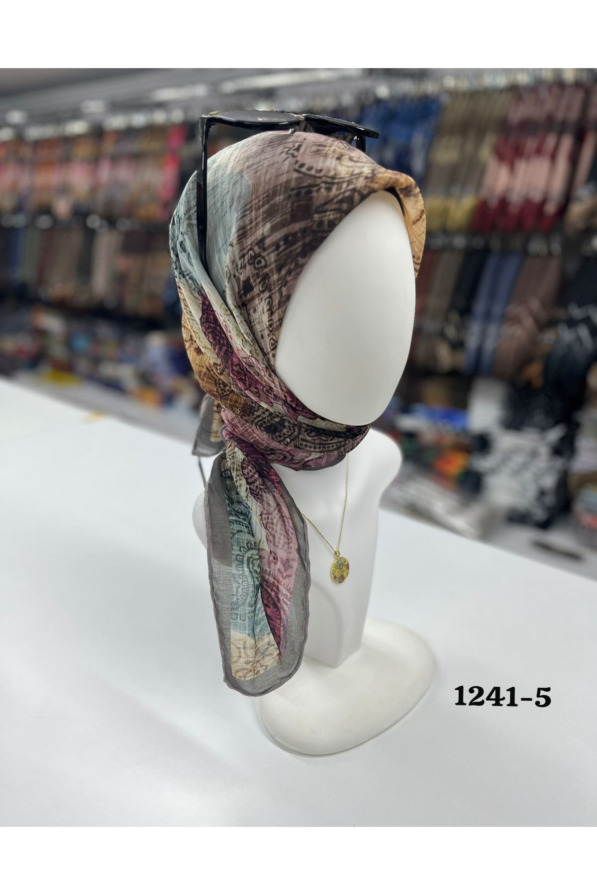 Etnik Desen Soft Eşarp Kod:1241-5