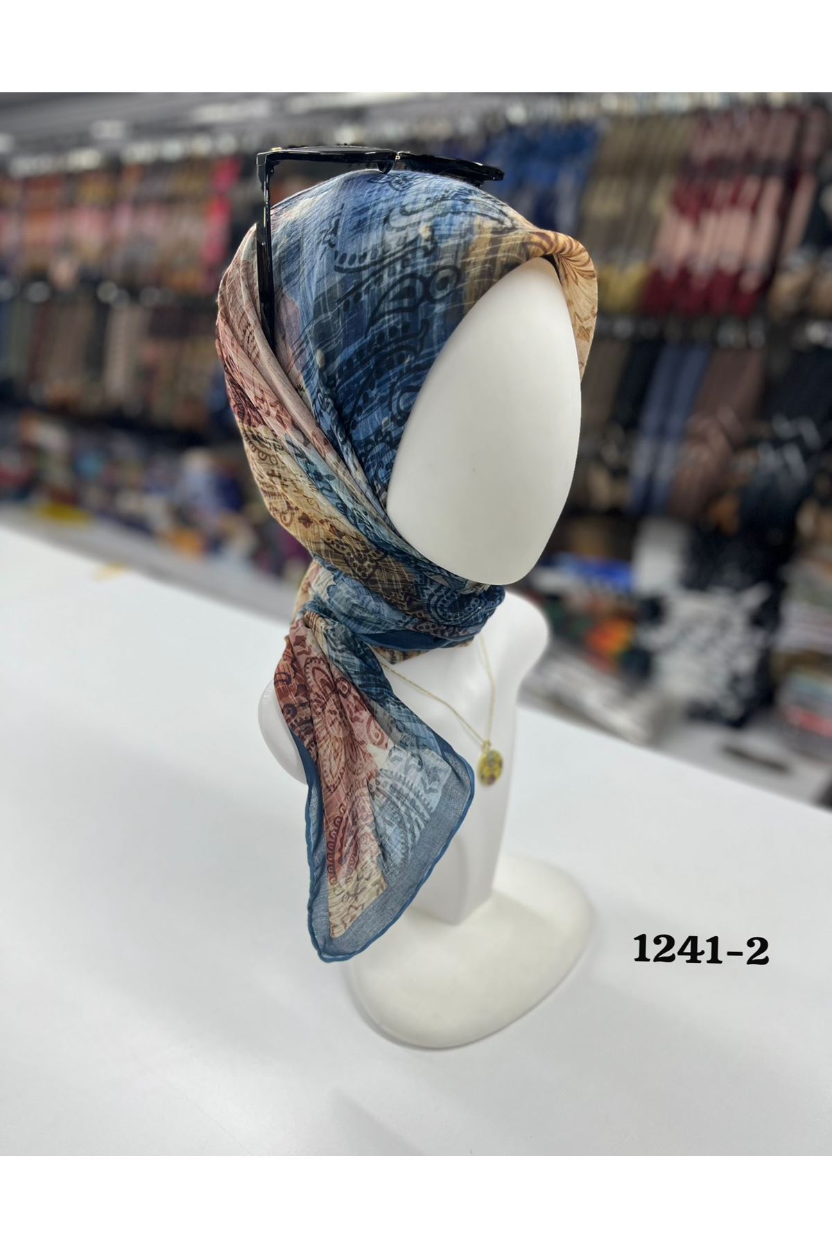 Etnik Desen Soft Eşarp Kod:1241-2