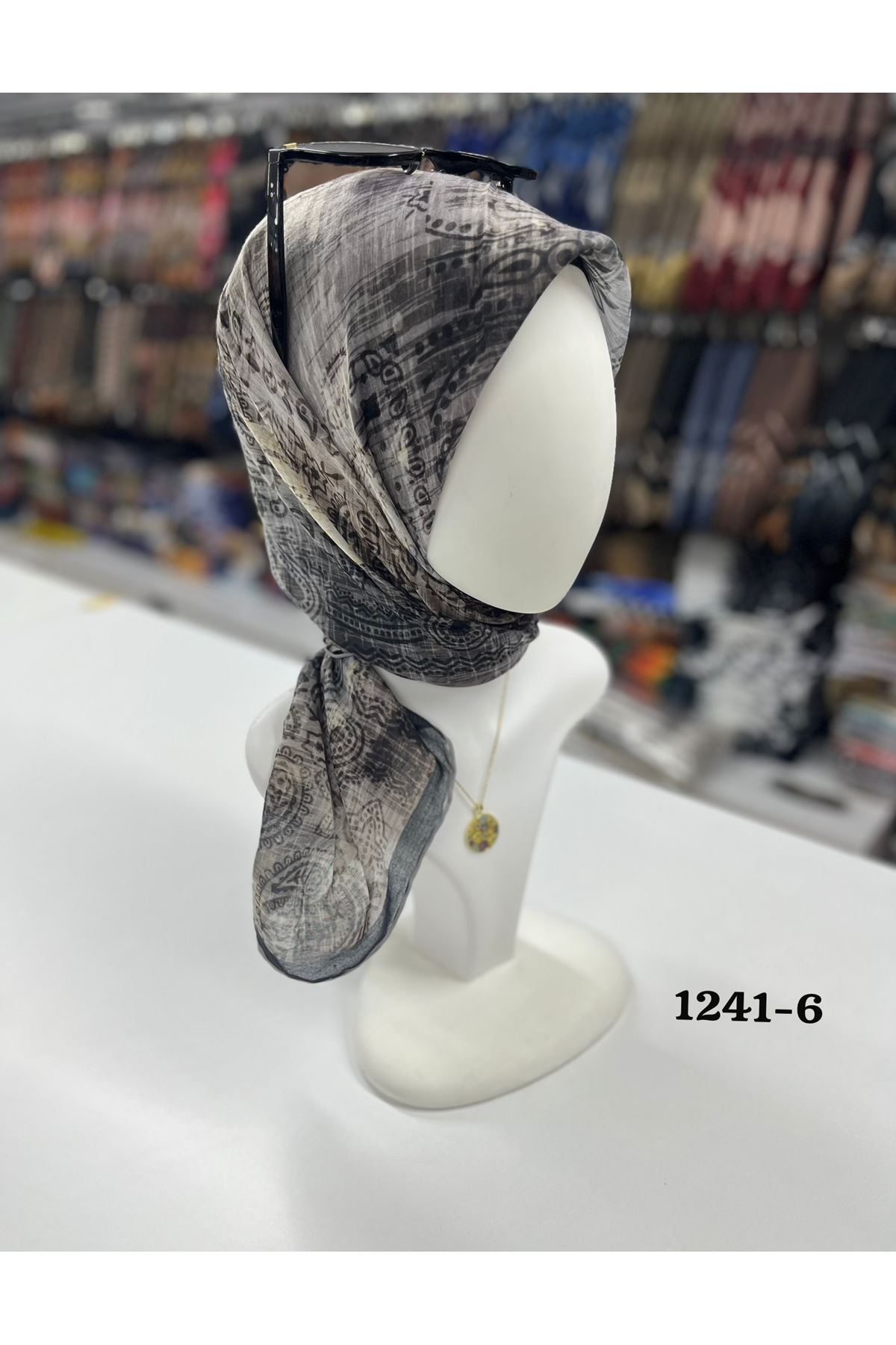 Etnik Desen Soft Eşarp Kod:1241-6