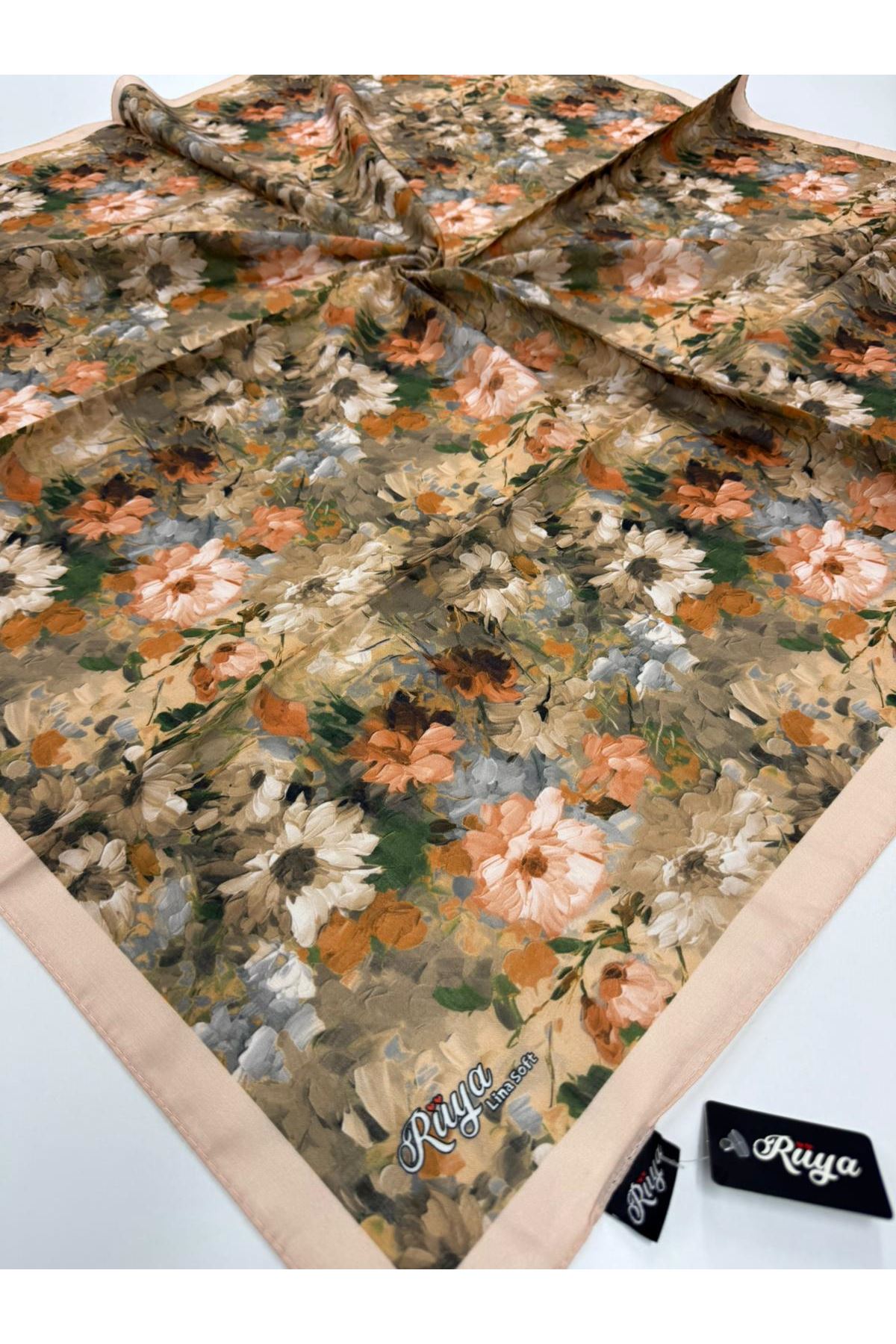 Rüya Lina Çiçek Desen Soft Eşarp