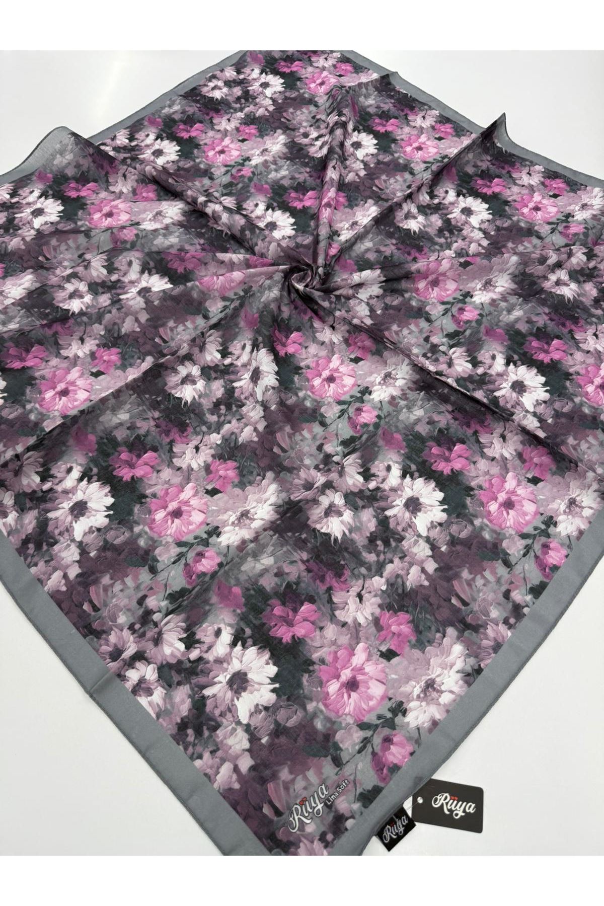 Rüya Lina Çiçek Desen Soft Eşarp   