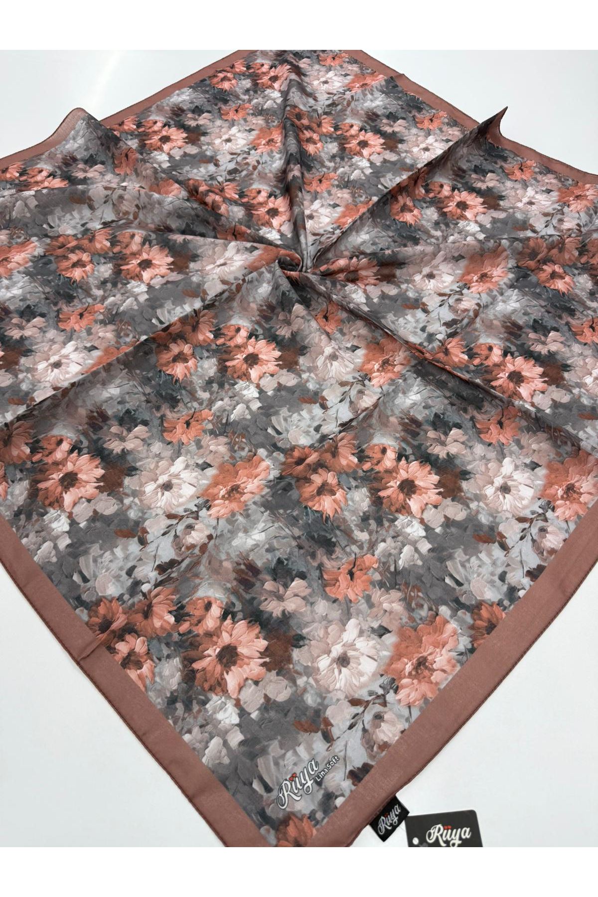 Rüya Lina Çiçek Desen Soft Eşarp   