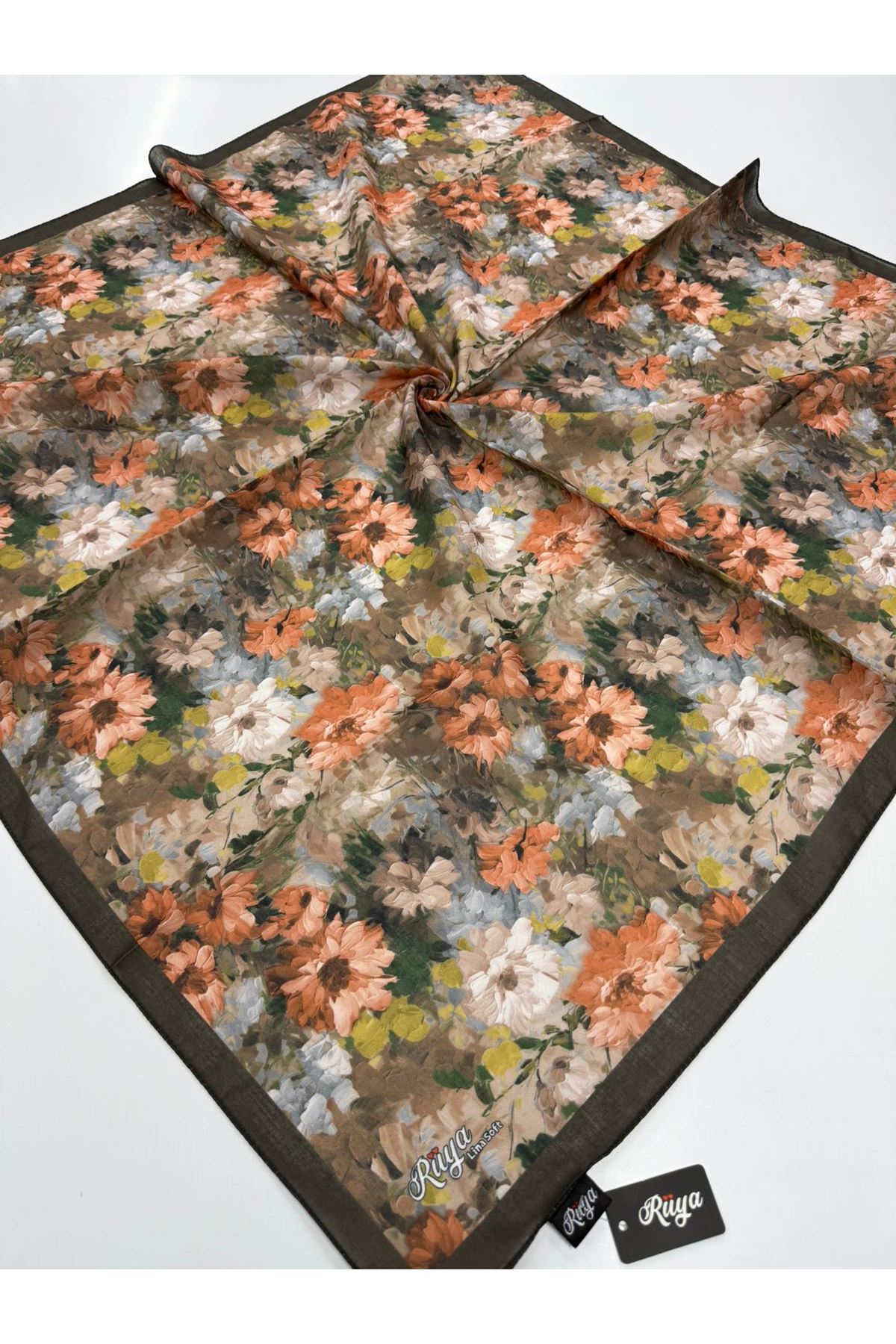 Rüya Lina Çiçek Desen Soft Eşarp  