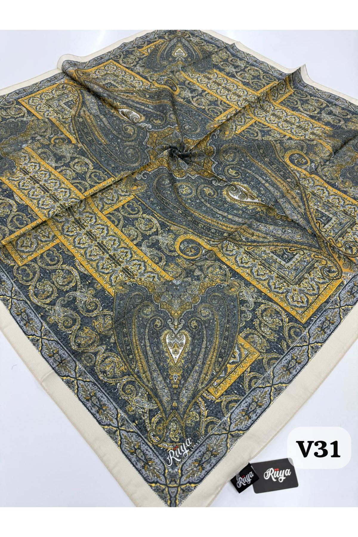 Rüya Lina Etnik Desen Soft Eşarp Kod: 0071 - V31