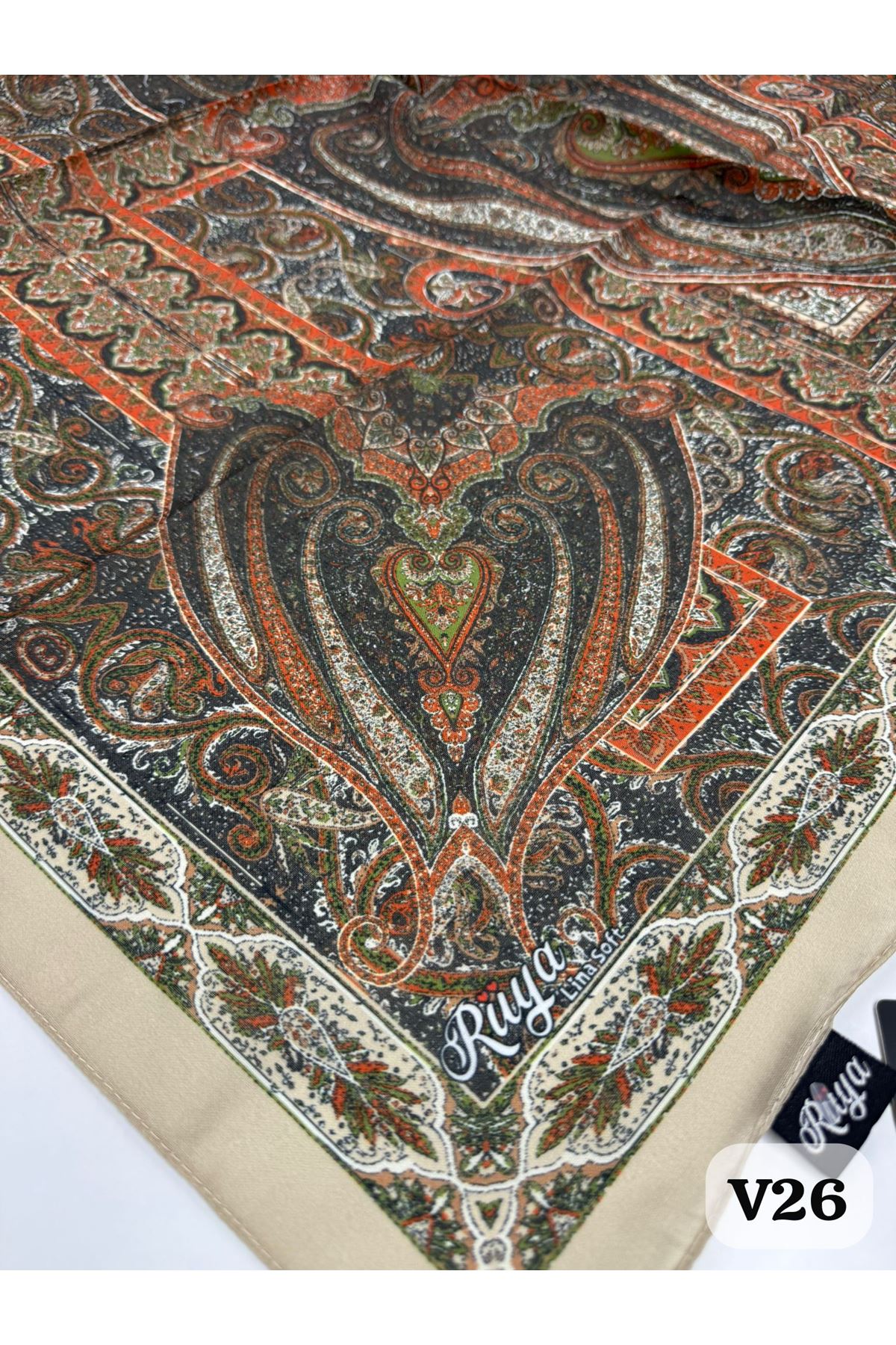 Rüya Lina Etnik Desen Soft Eşarp Kod: 0071 - V26