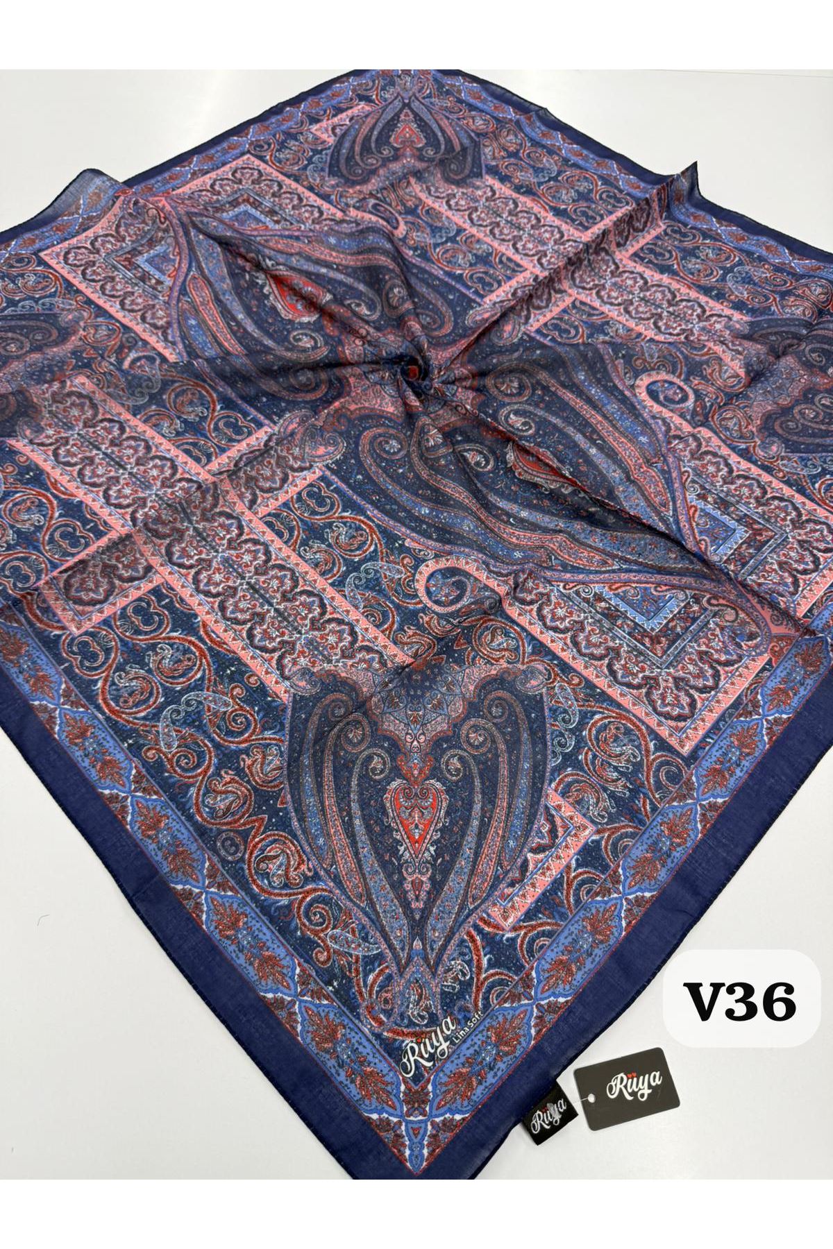 Rüya Lina Etnik Desen Soft Eşarp Kod: 0071 - V36