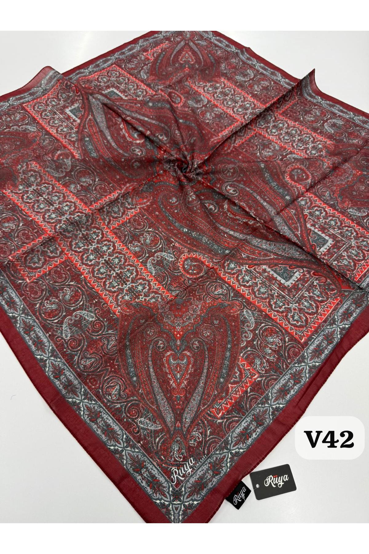 Rüya Lina Etnik Desen Soft Eşarp Kod: 0071 - V42