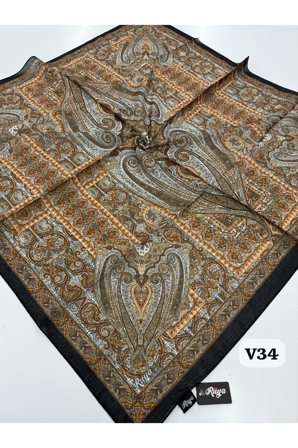 Rüya Lina Etnik Desen Soft Eşarp Kod: 0071 - V34